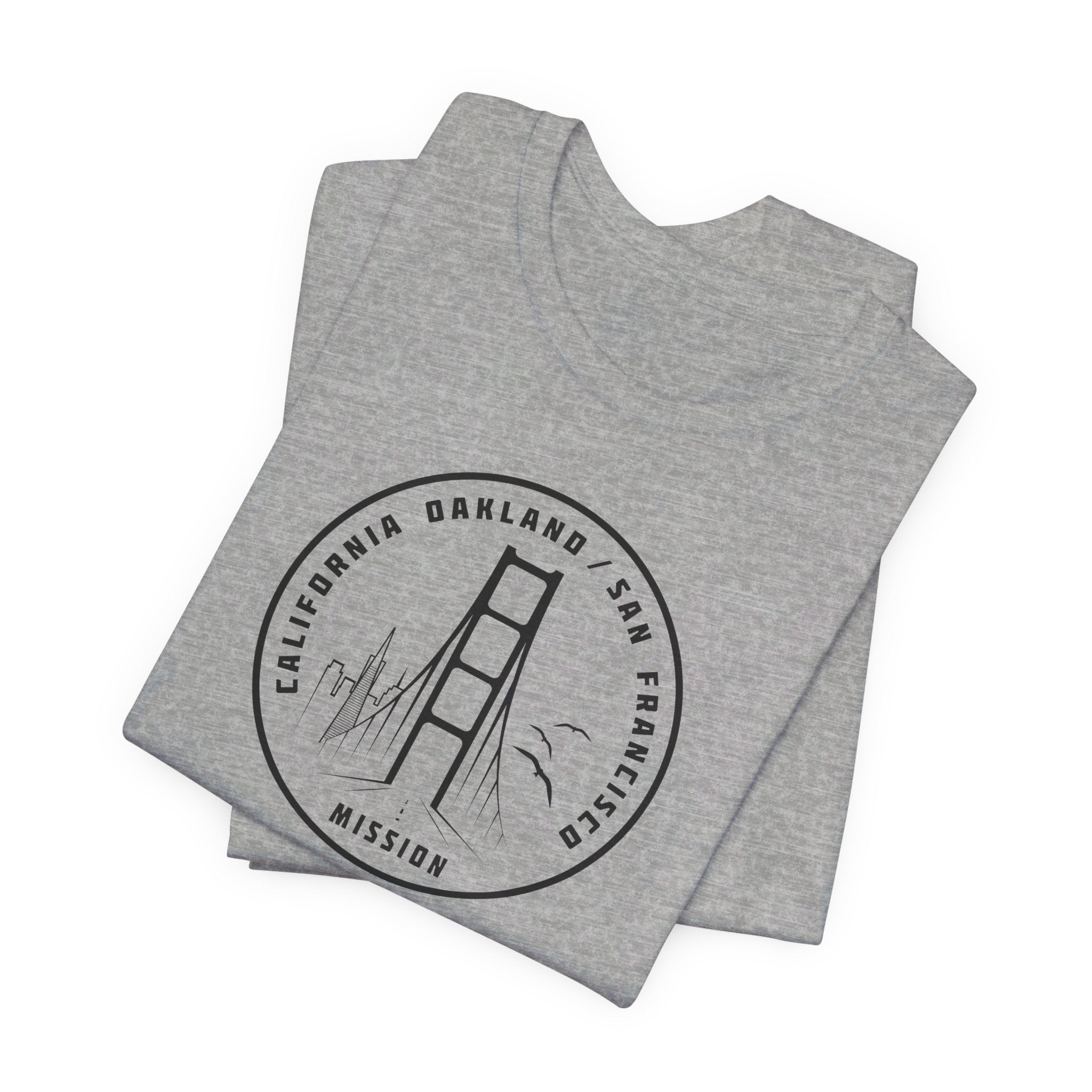 California Oakland/San Francisco Mission Circular Monochrome Logo T-Shirt - Mission Wishlist - LDS Missionary Gift Store