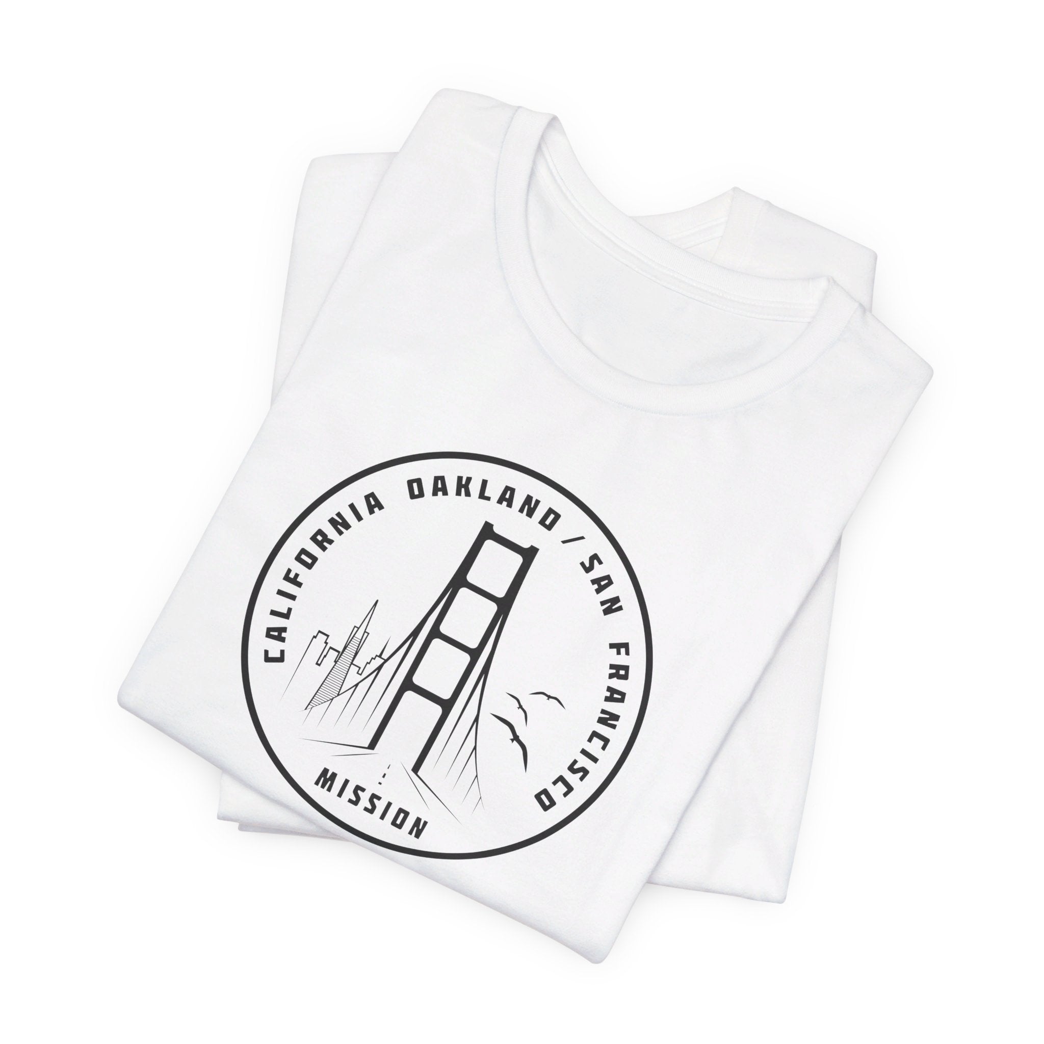 California Oakland/San Francisco Mission Circular Monochrome Logo T-Shirt - Mission Wishlist - LDS Missionary Gift Store