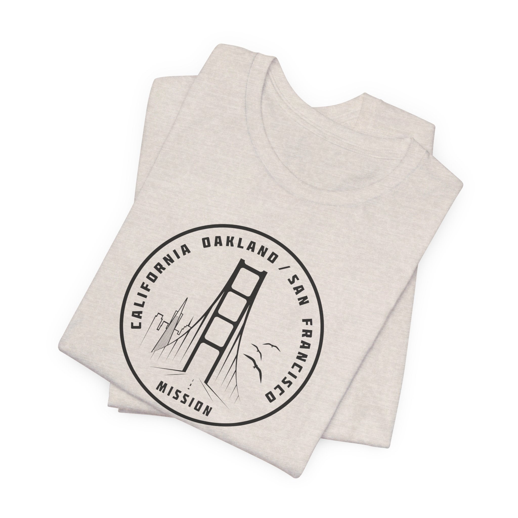 California Oakland/San Francisco Mission Circular Monochrome Logo T-Shirt - Mission Wishlist - LDS Missionary Gift Store