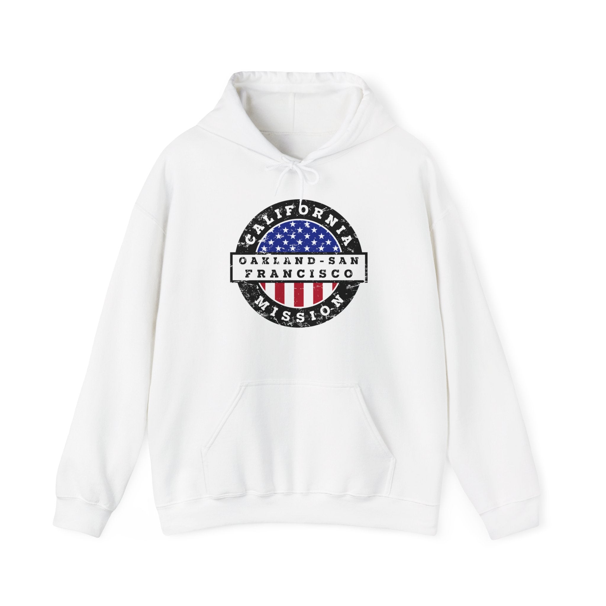California Oakland/San Francisco Mission Circular USA Flag Hoodie - Mission Wishlist - LDS Missionary Gift Store