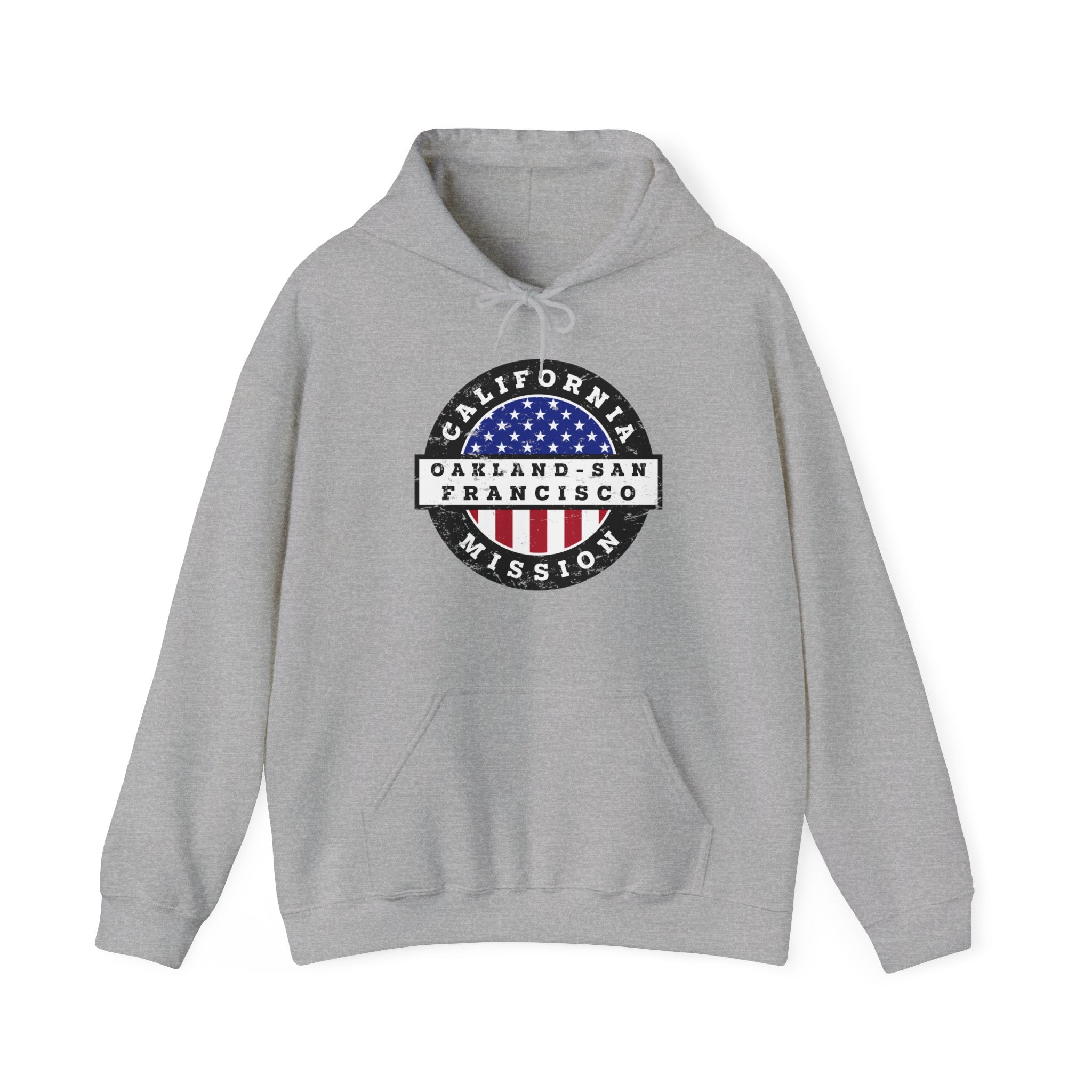 California Oakland/San Francisco Mission Circular USA Flag Hoodie - Mission Wishlist - LDS Missionary Gift Store