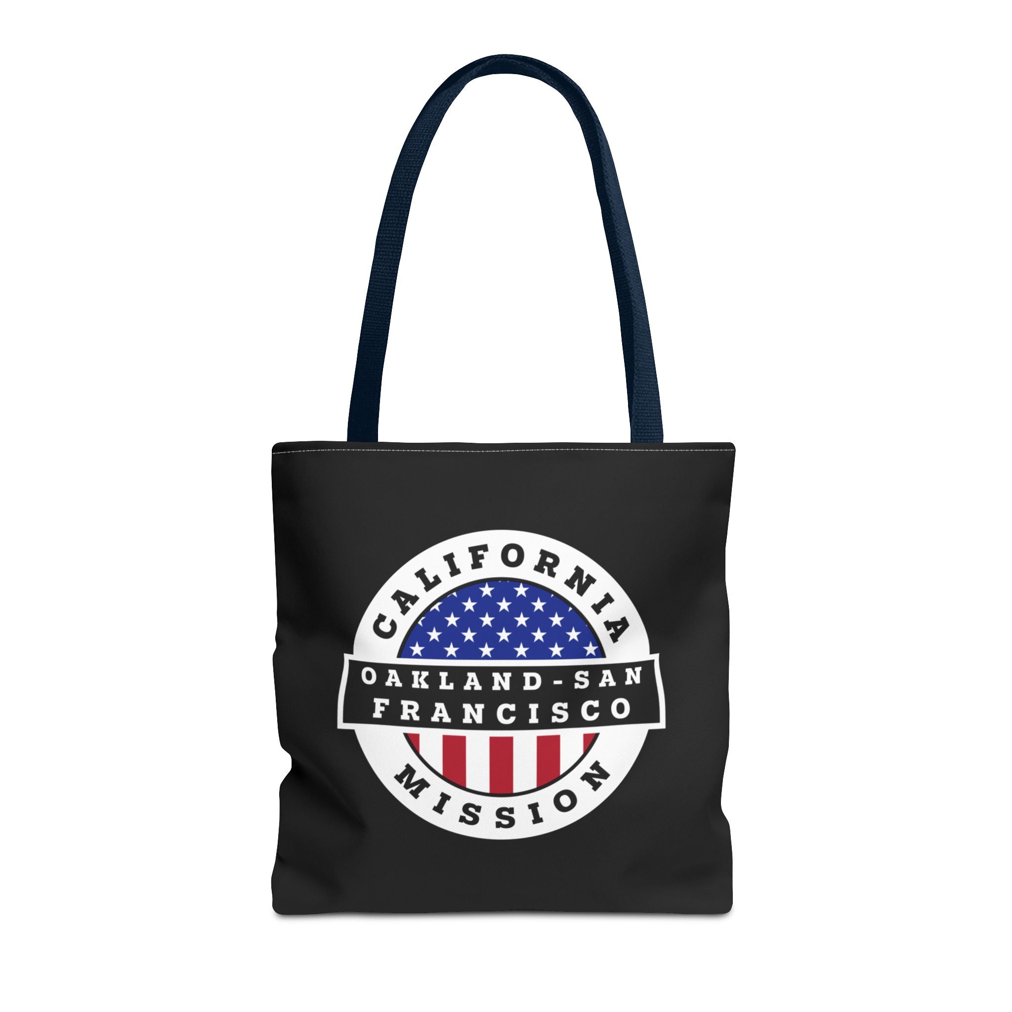 California Oakland/San Francisco Mission USA Flag Logo Tote Bag Black - Mission Wishlist - LDS Missionary Gift Store