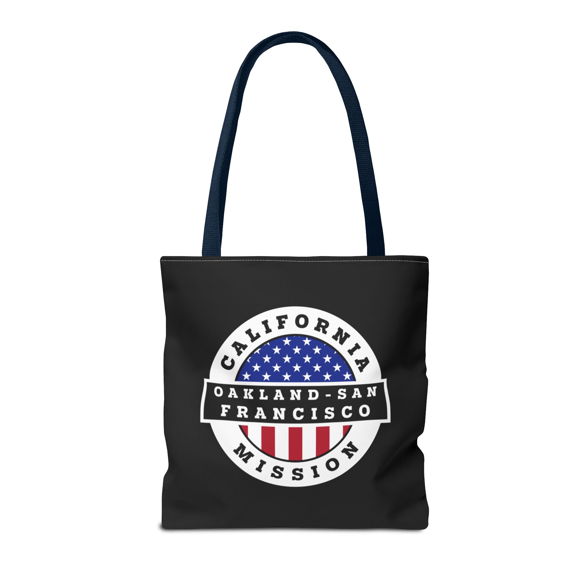 California Oakland/San Francisco Mission USA Flag Logo Tote Bag Black - Mission Wishlist - LDS Missionary Gift Store