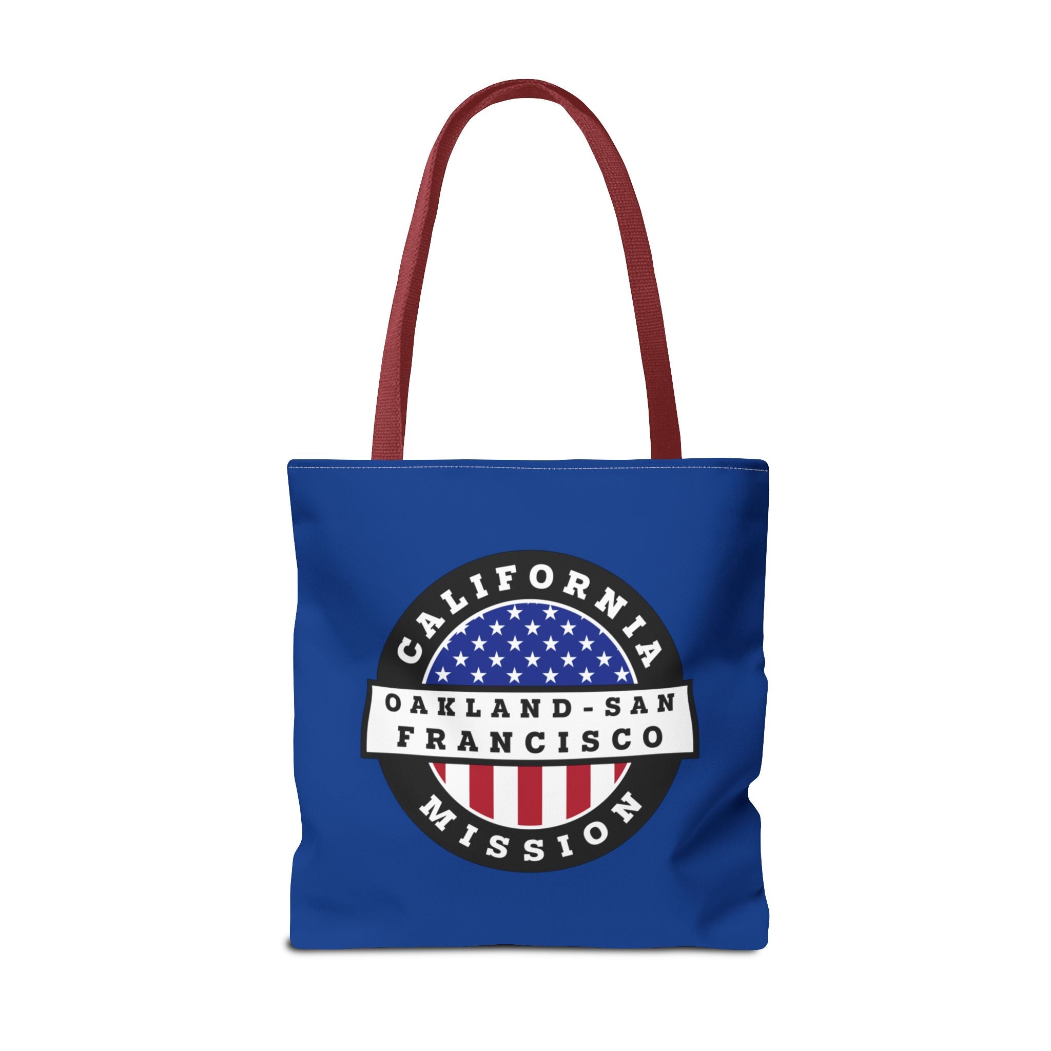 California Oakland/San Francisco Mission USA Flag Logo Tote Bag Blue - Mission Wishlist - LDS Missionary Gift Store