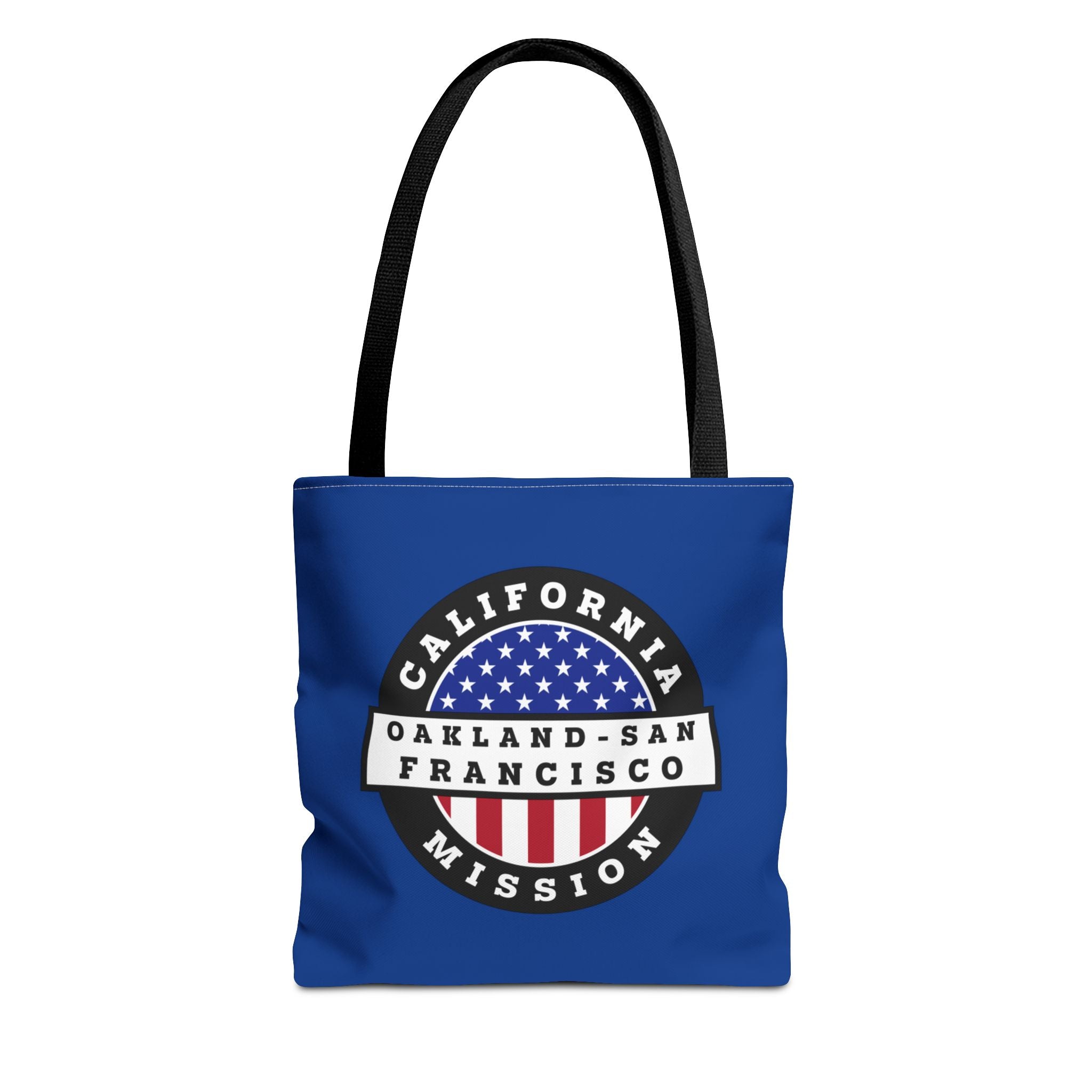 California Oakland/San Francisco Mission USA Flag Logo Tote Bag Blue - Mission Wishlist - LDS Missionary Gift Store