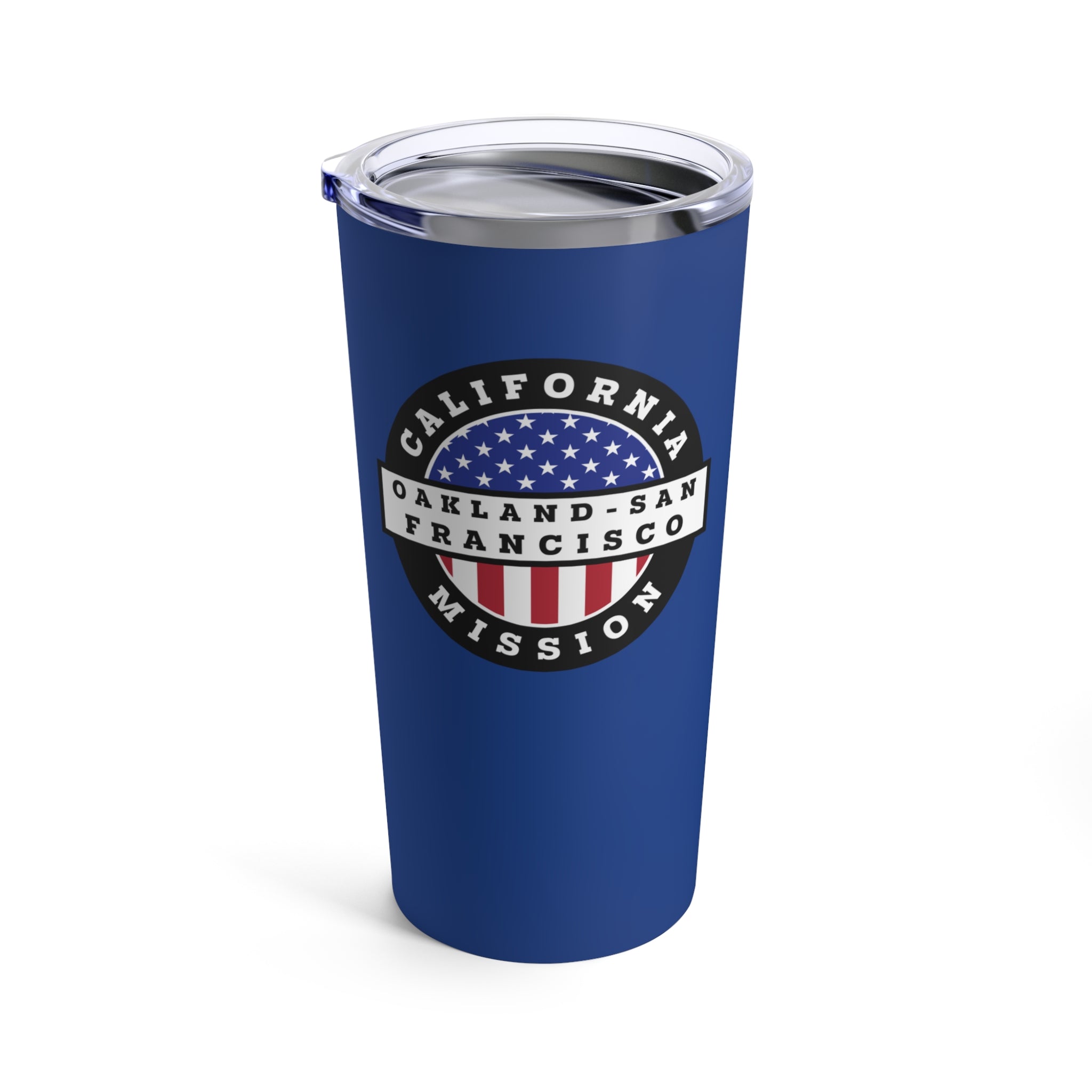 California Oakland/San Francisco Mission USA Flag Logo Tumbler 20oz Blue - Mission Wishlist - LDS Missionary Gift Store