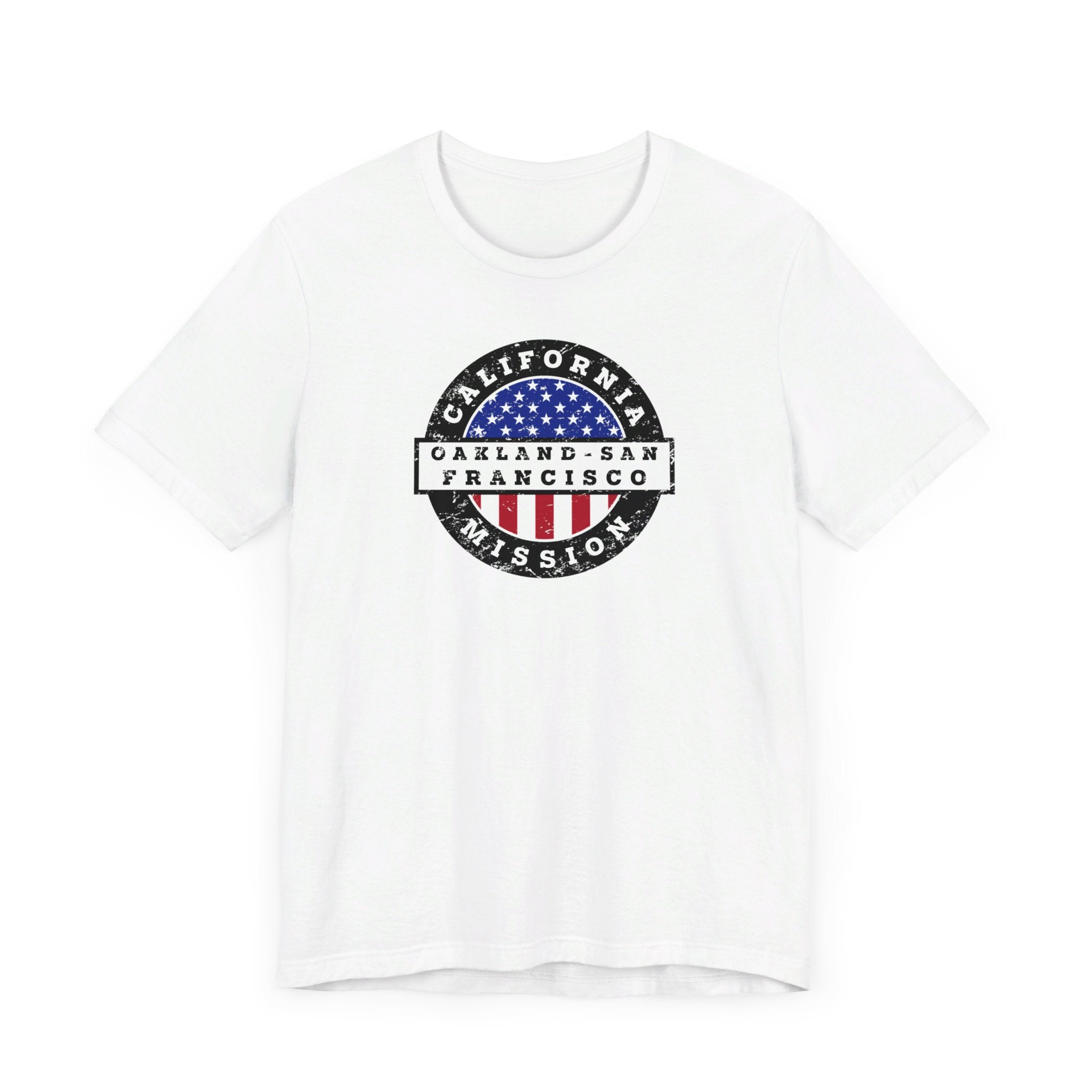 California Oakland/San Francisco Mission Vintage Circular USA Flag T-Shirt - Mission Wishlist - LDS Missionary Gift Store