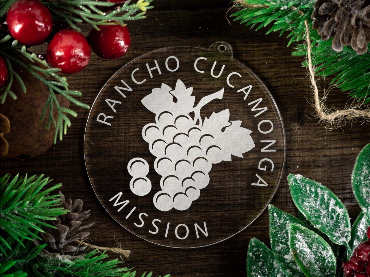 California Rancho Cucamonga Mission Christmas Ornament - Latter-Day Saint LDS Missionary Gift - Book of Mormon
