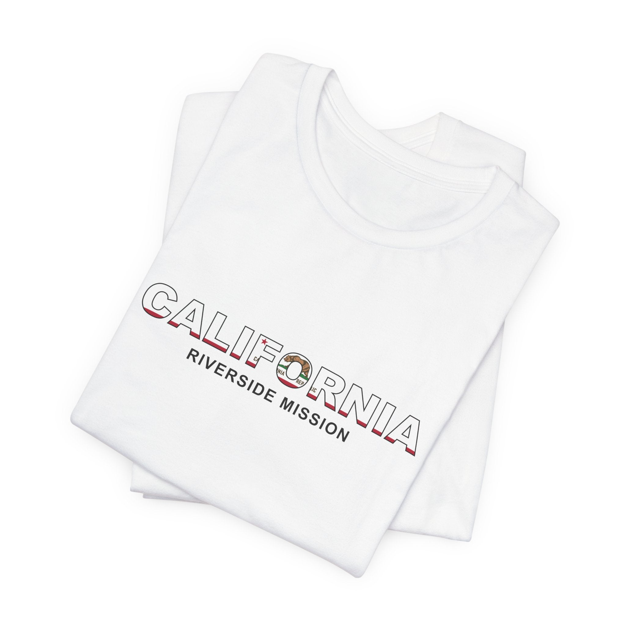 California Riverside Mission Flag Title T-shirt - Mission Wishlist - LDS Missionary Gift Store