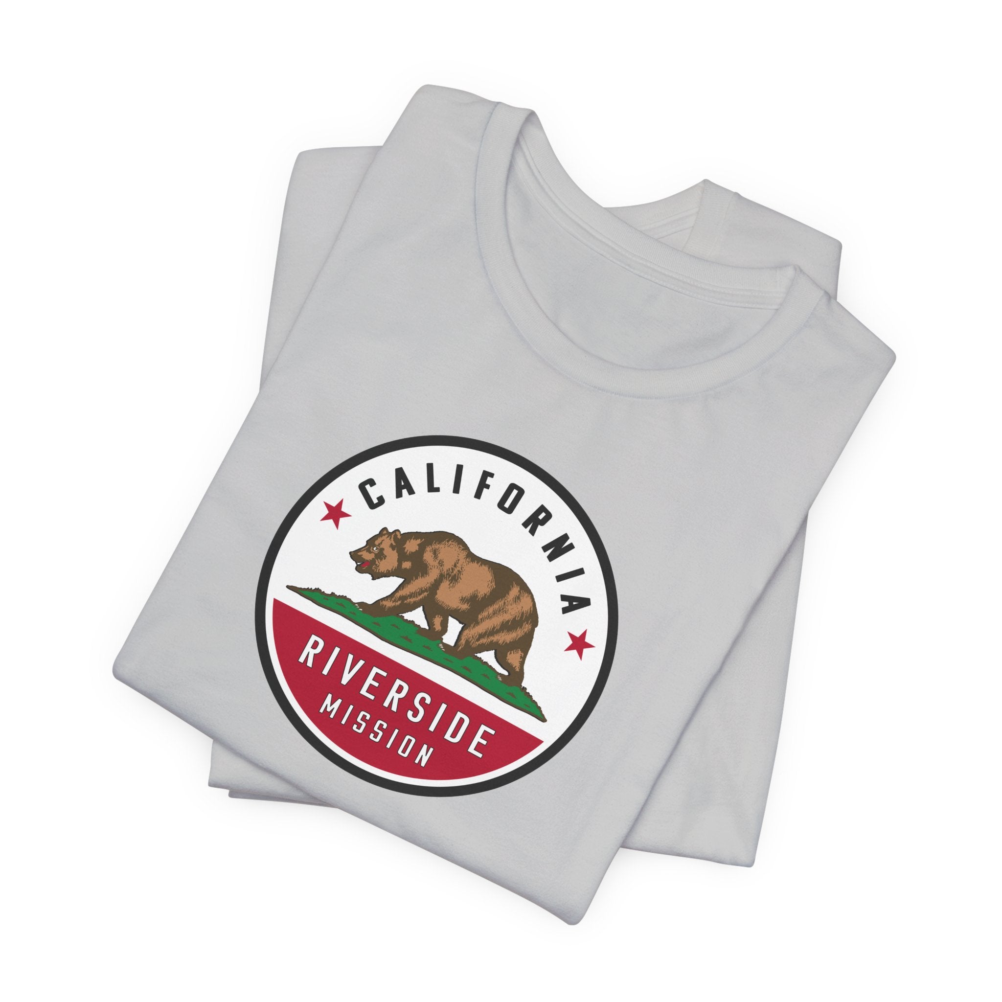 California Riverside Mission State Flag Logo (White Border) T-shirt - Mission Wishlist - LDS Missionary Gift Store