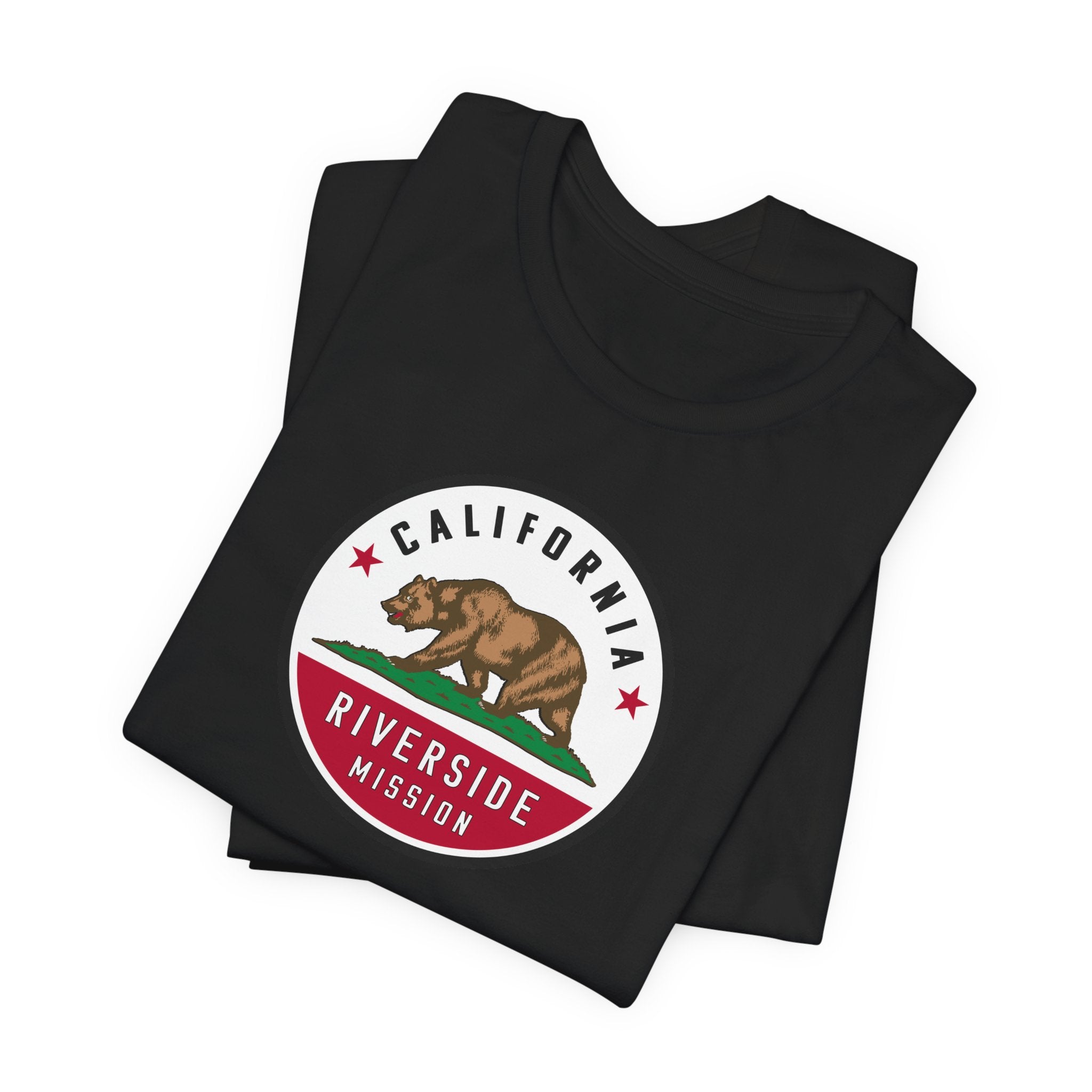 California Riverside Mission State Flag Logo (White Border) T-shirt - Mission Wishlist - LDS Missionary Gift Store