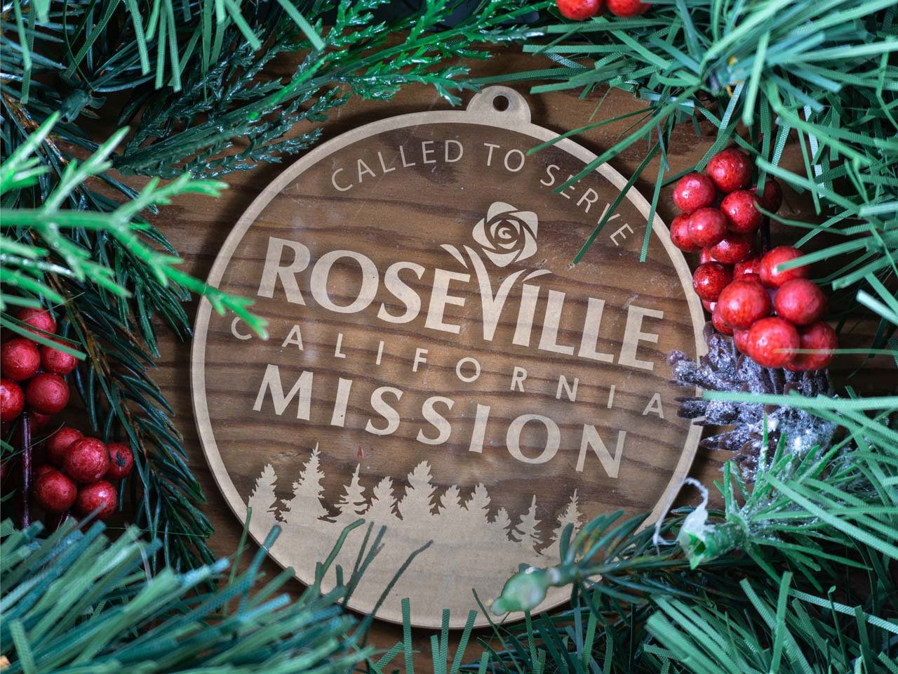 California Roseville Mission Christmas Ornament - Latter-Day Saint LDS Missionary Gift - Book of Mormon