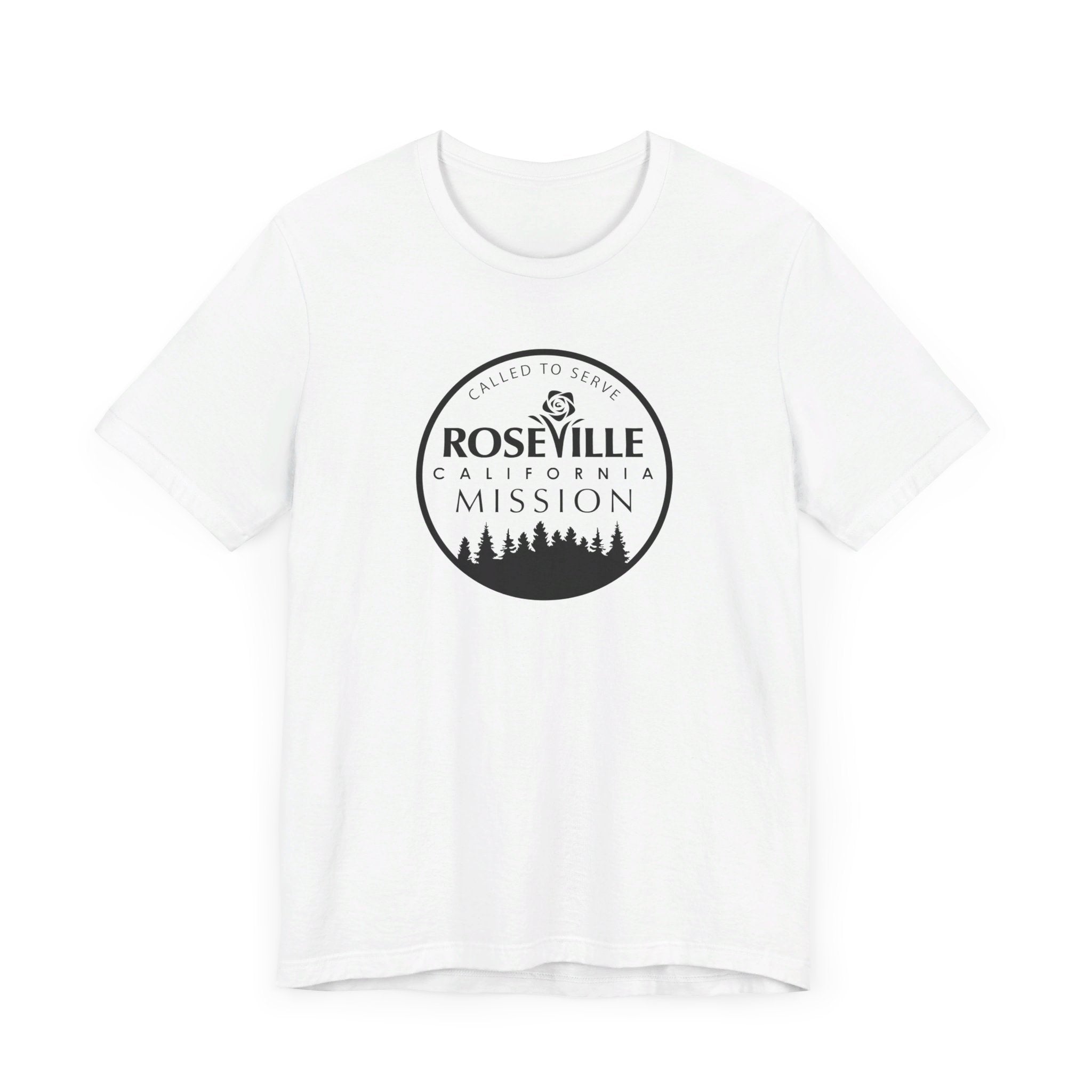 California Roseville Mission Circular Monochrome Logo T-Shirt - Latter-Day Saint LDS Missionary Gift - Book of Mormon