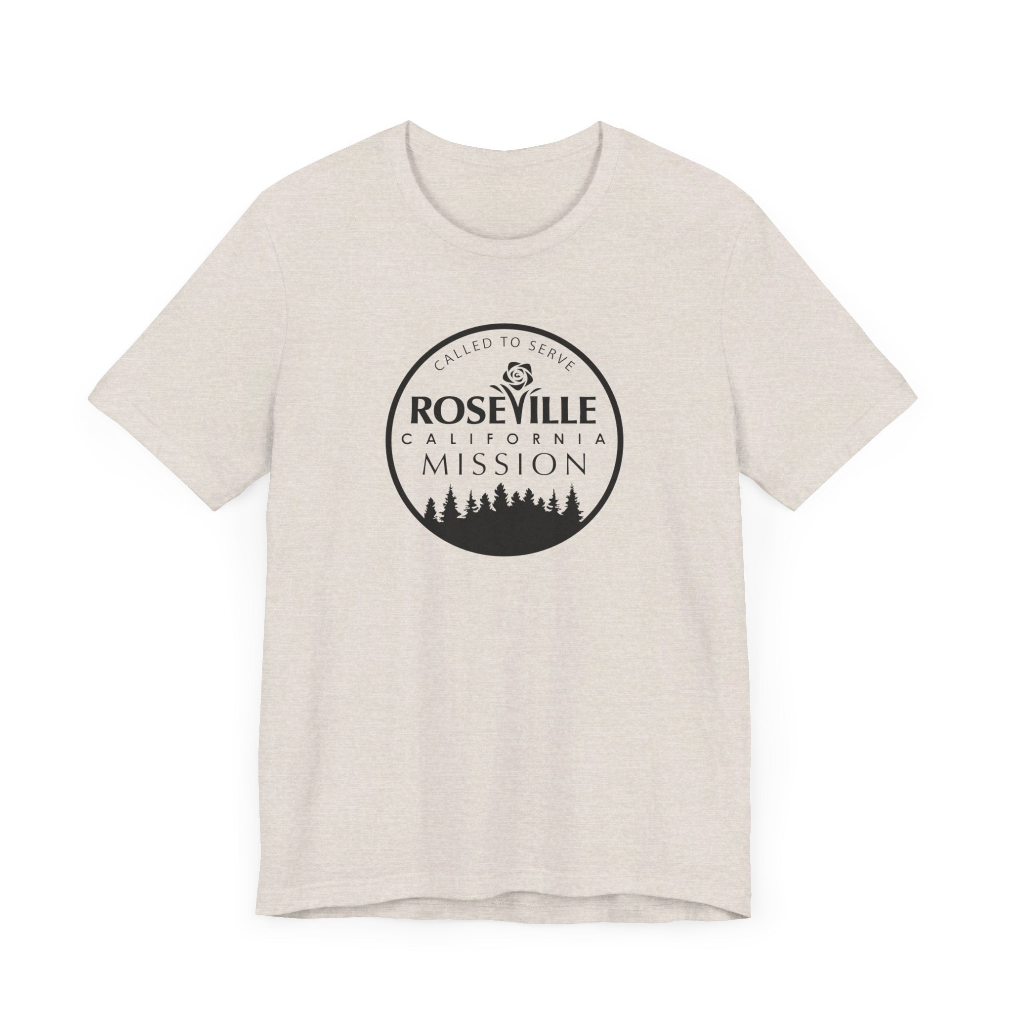 California Roseville Mission Circular Monochrome Logo T-Shirt - Latter-Day Saint LDS Missionary Gift - Book of Mormon