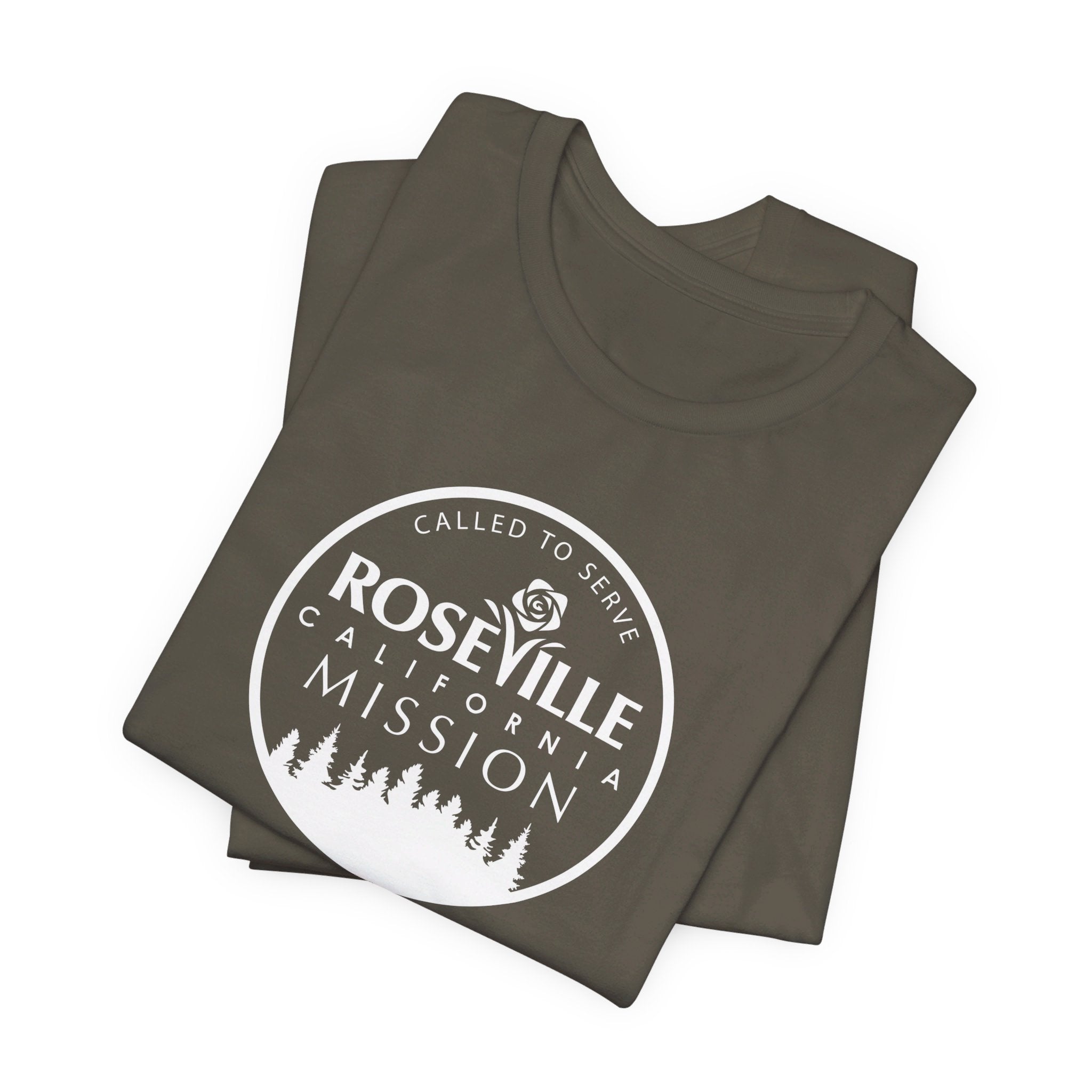 California Roseville Mission Circular Monochrome Logo T-Shirt - Latter-Day Saint LDS Missionary Gift - Book of Mormon