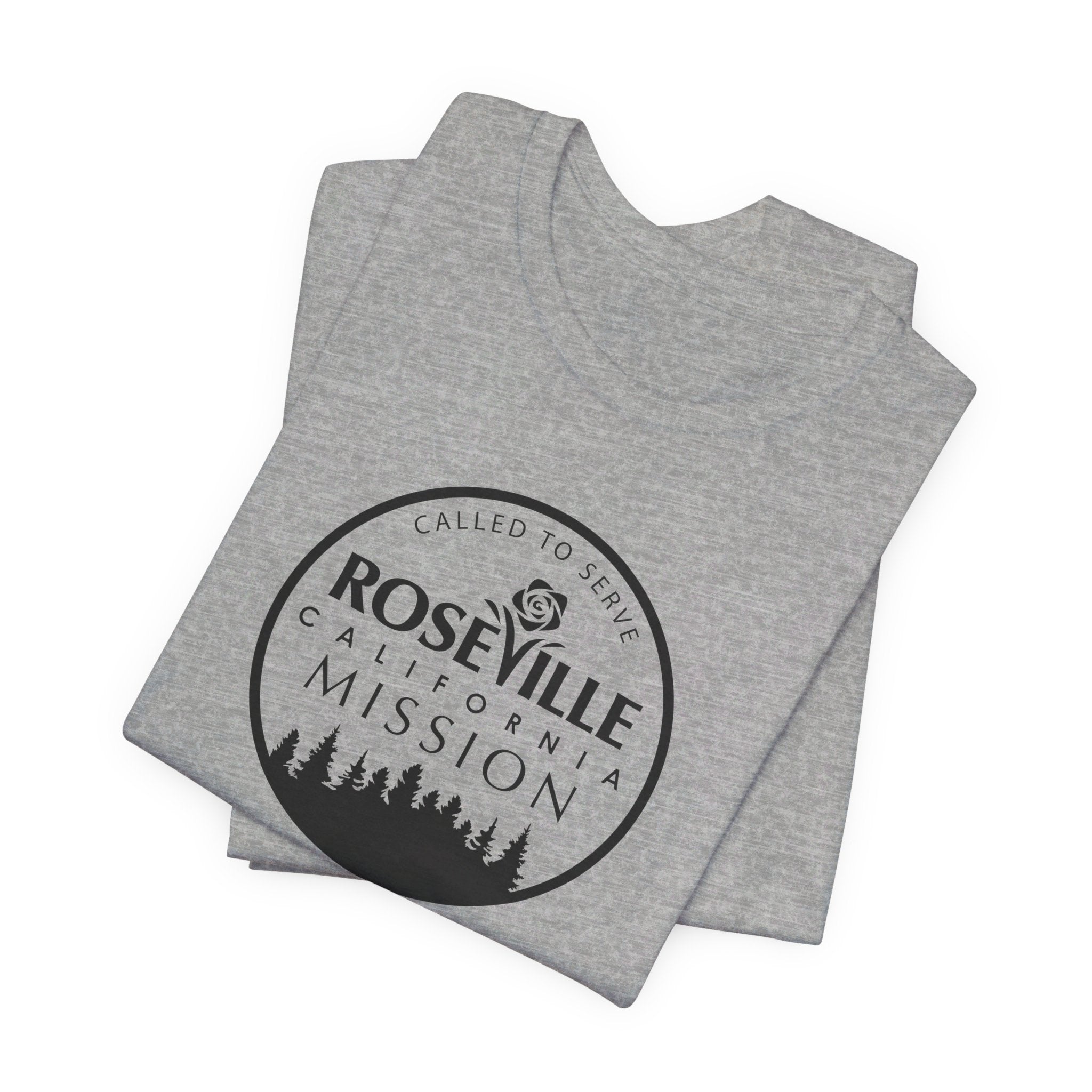 California Roseville Mission Circular Monochrome Logo T-Shirt - Latter-Day Saint LDS Missionary Gift - Book of Mormon