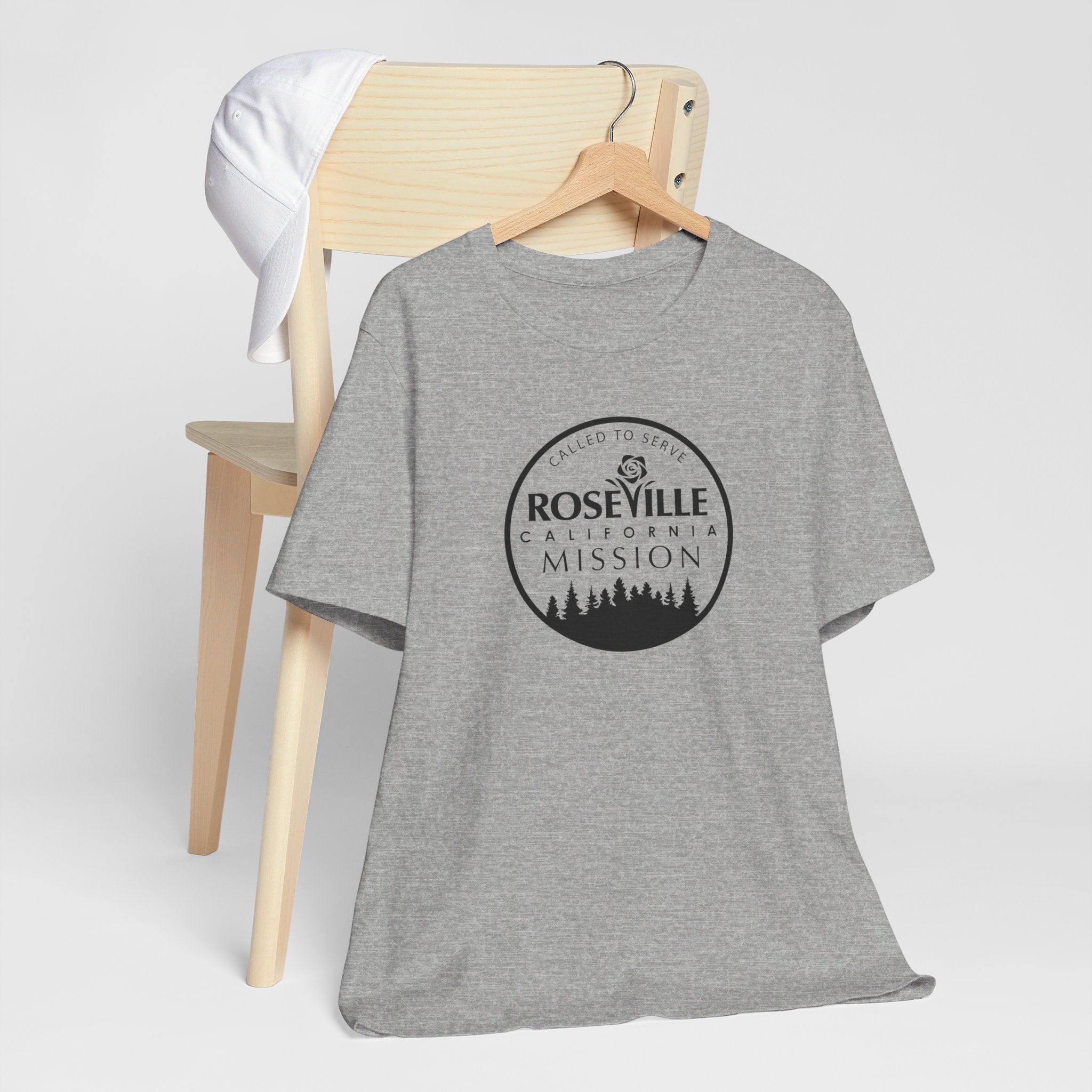 California Roseville Mission Circular Monochrome Logo T-Shirt - Latter-Day Saint LDS Missionary Gift - Book of Mormon