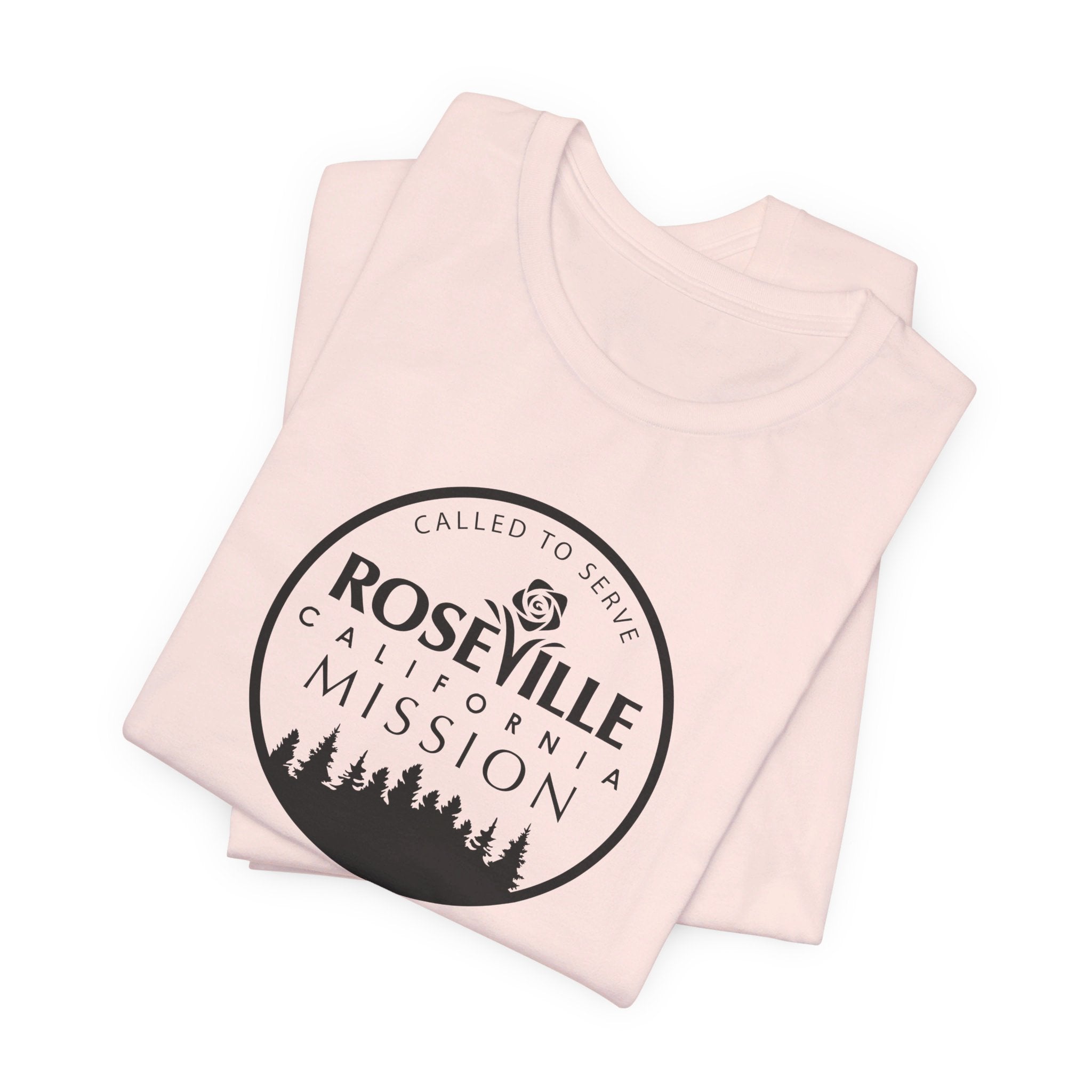 California Roseville Mission Circular Monochrome Logo T-Shirt - Latter-Day Saint LDS Missionary Gift - Book of Mormon