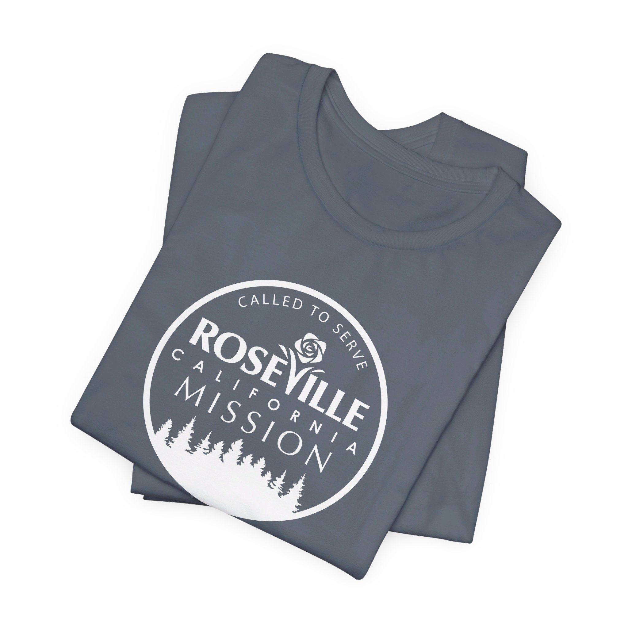 California Roseville Mission Circular Monochrome Logo T-Shirt - Latter-Day Saint LDS Missionary Gift - Book of Mormon