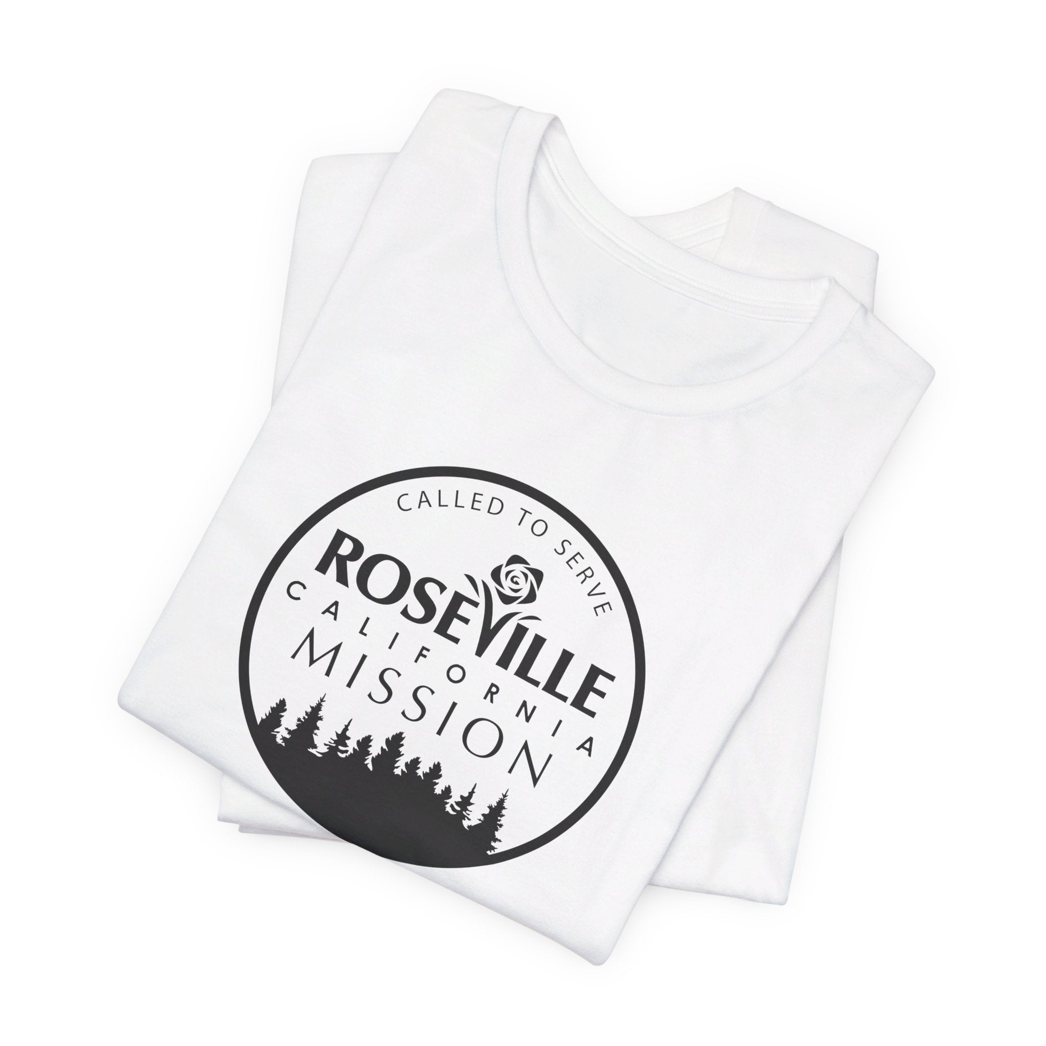 California Roseville Mission Circular Monochrome Logo T-Shirt - Latter-Day Saint LDS Missionary Gift - Book of Mormon