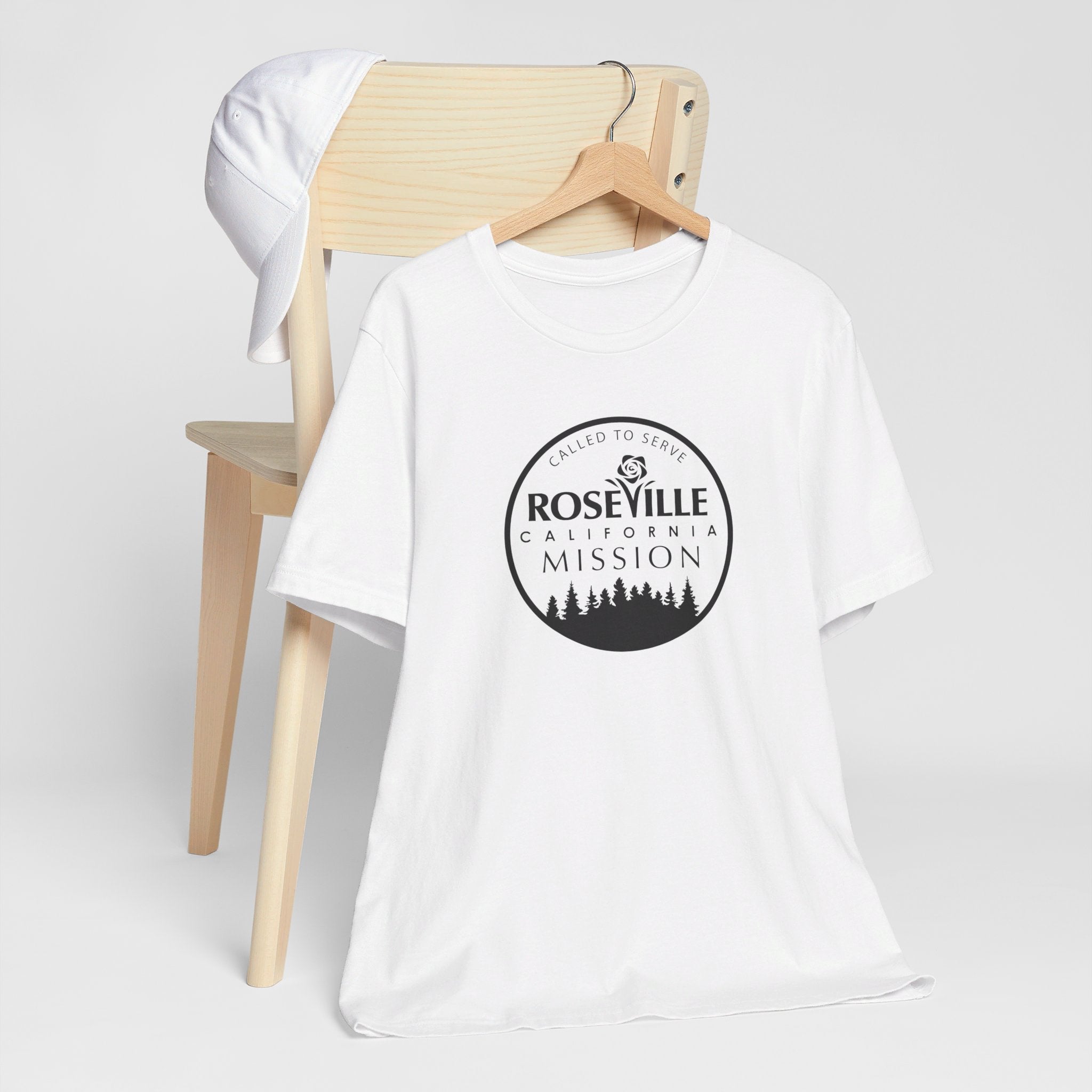 California Roseville Mission Circular Monochrome Logo T-Shirt - Latter-Day Saint LDS Missionary Gift - Book of Mormon