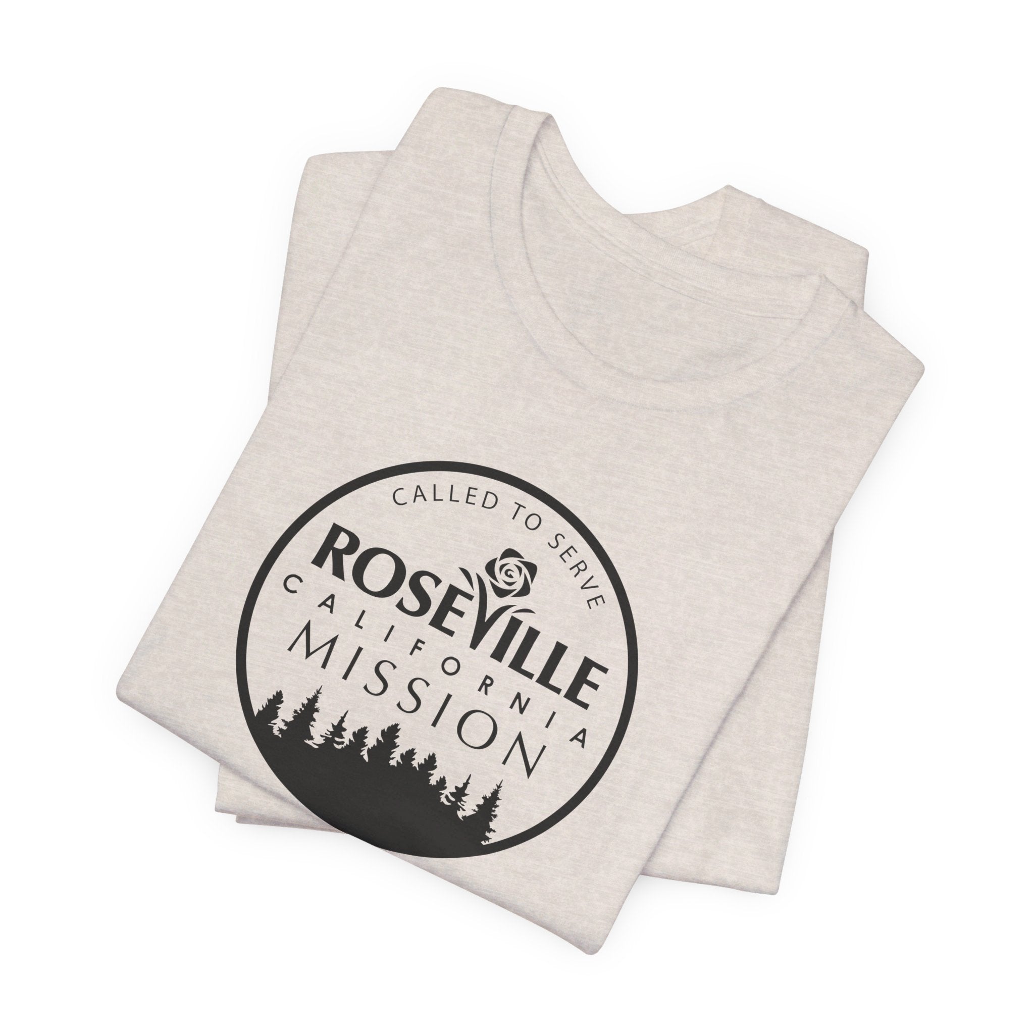 California Roseville Mission Circular Monochrome Logo T-Shirt - Latter-Day Saint LDS Missionary Gift - Book of Mormon