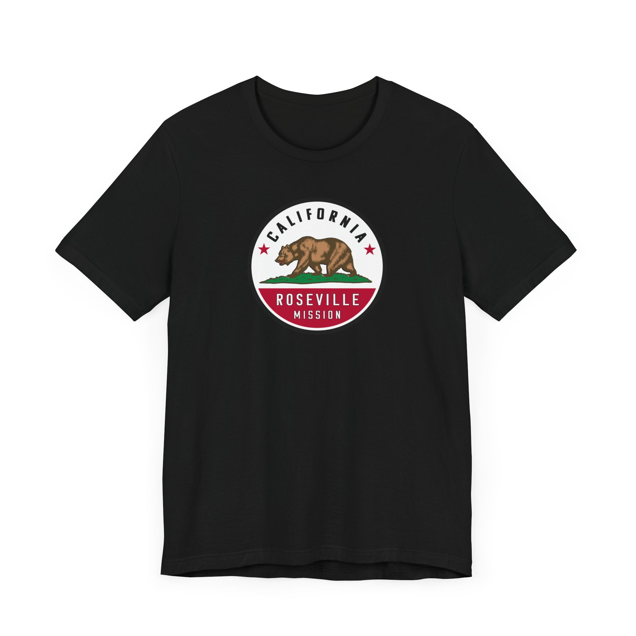 California Roseville Mission State Flag Logo (White Border) T-shirt - Latter-Day Saint LDS Missionary Gift - Book of Mormon