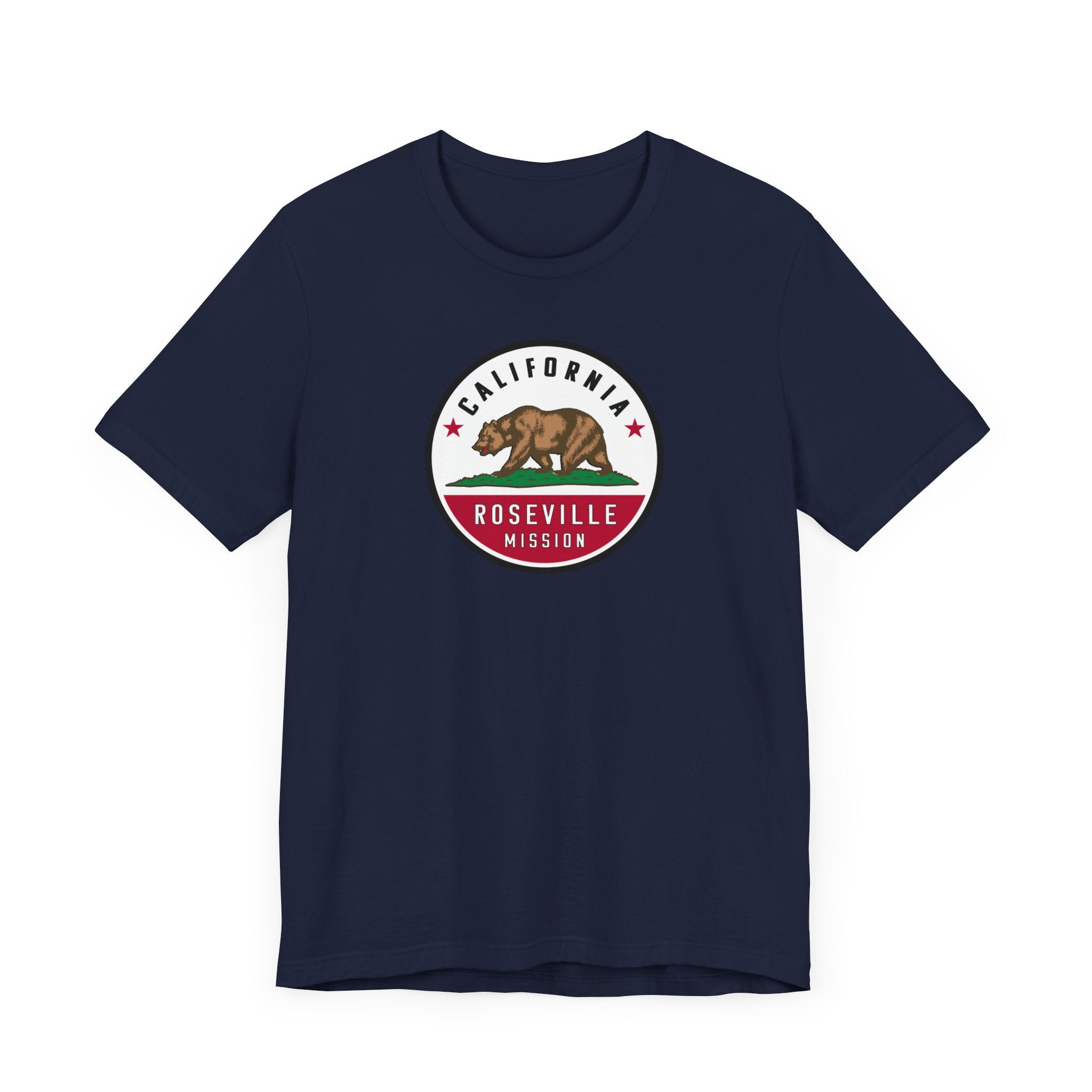 California Roseville Mission State Flag Logo (White Border) T-shirt - Latter-Day Saint LDS Missionary Gift - Book of Mormon