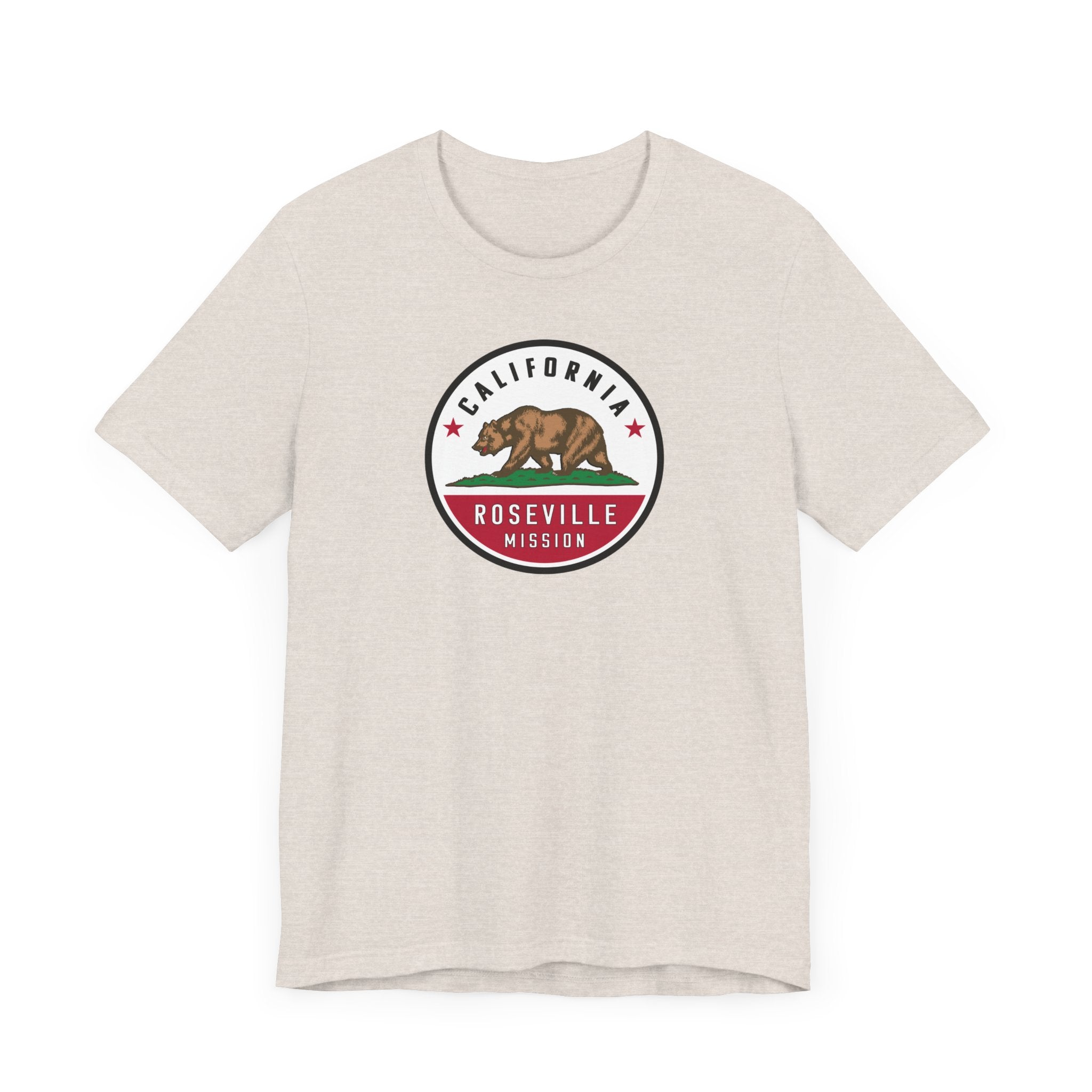 California Roseville Mission State Flag Logo (White Border) T-shirt - Latter-Day Saint LDS Missionary Gift - Book of Mormon