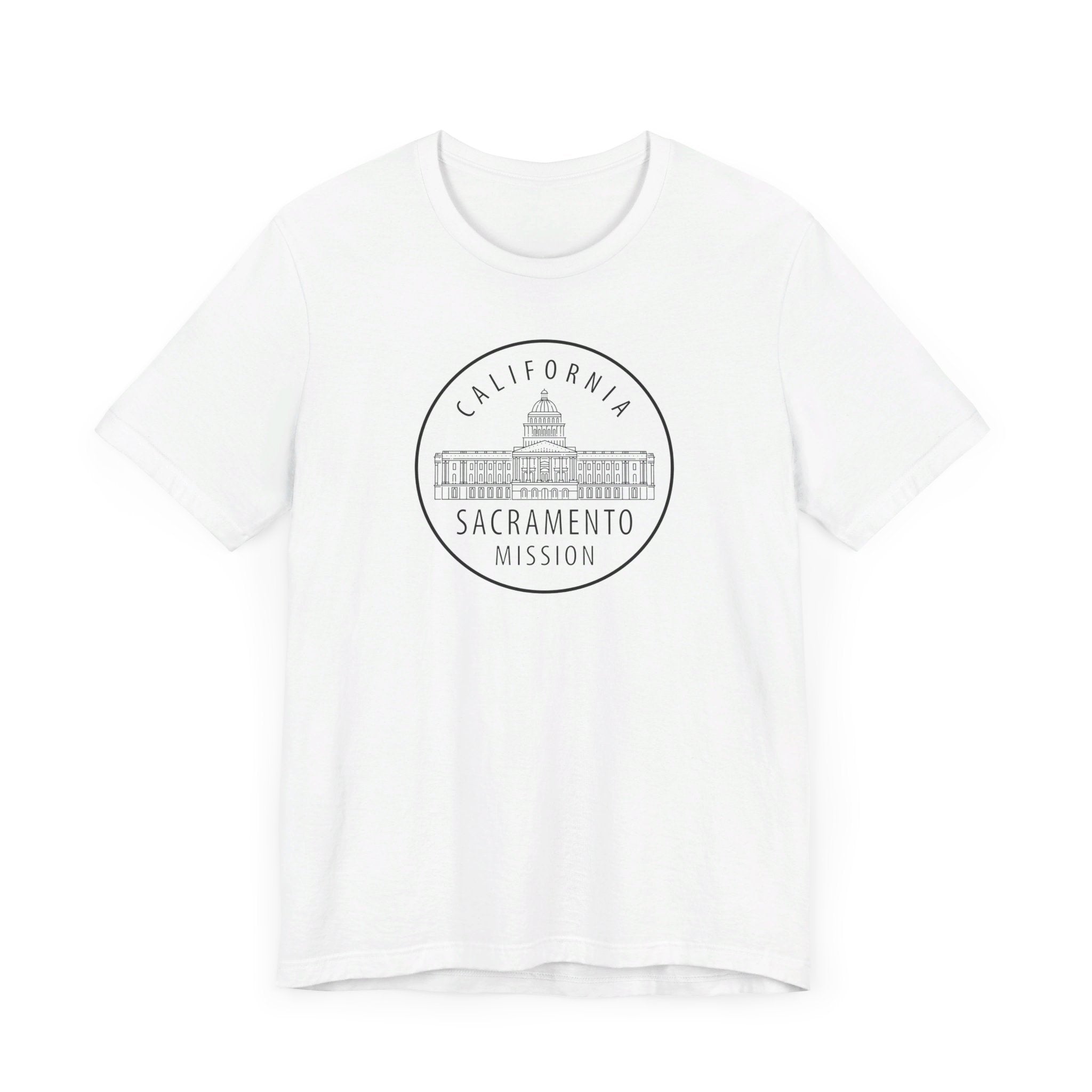 California Sacramento Mission Circular Monochrome Logo T-Shirt - Mission Wishlist - LDS Missionary Gift Store