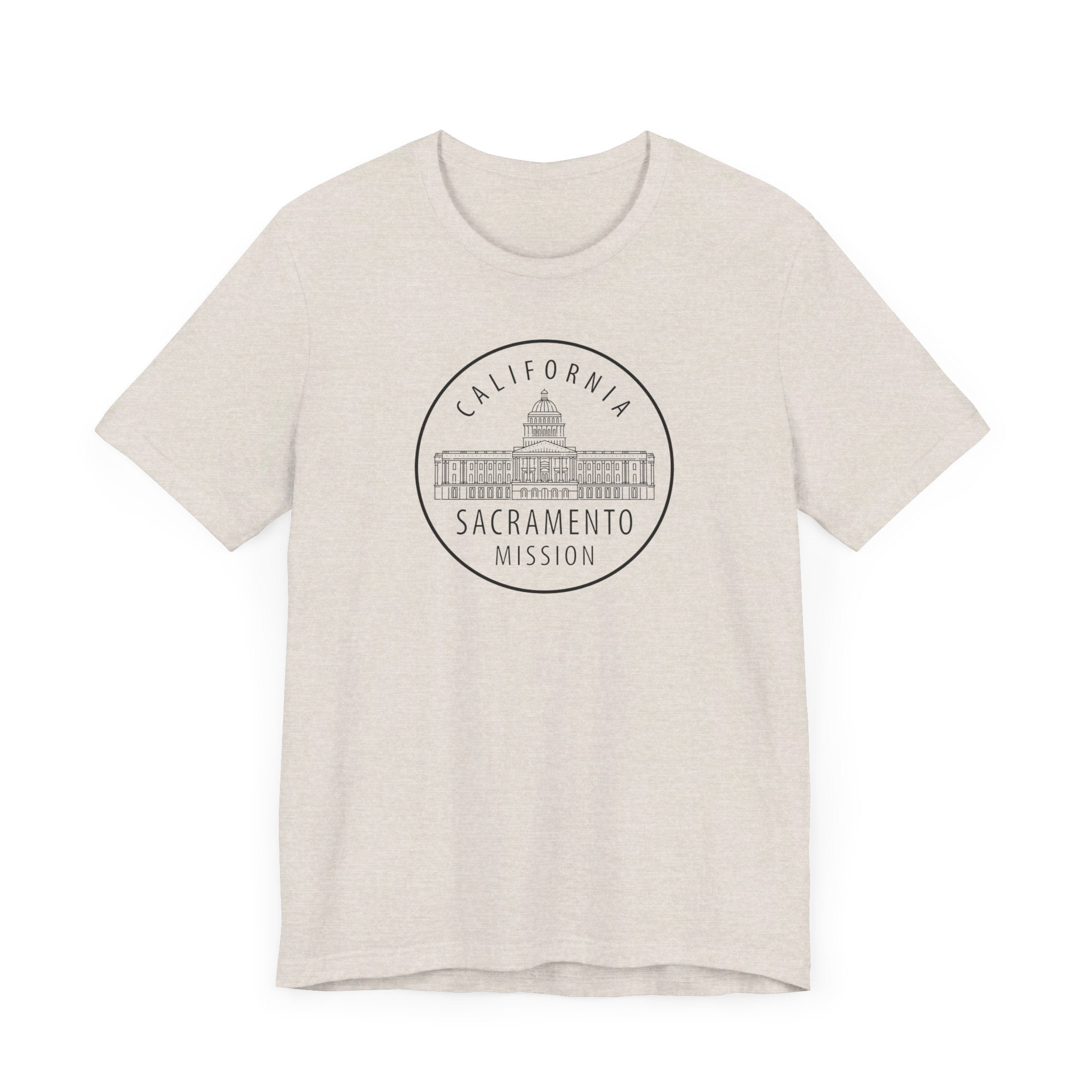 California Sacramento Mission Circular Monochrome Logo T-Shirt - Mission Wishlist - LDS Missionary Gift Store
