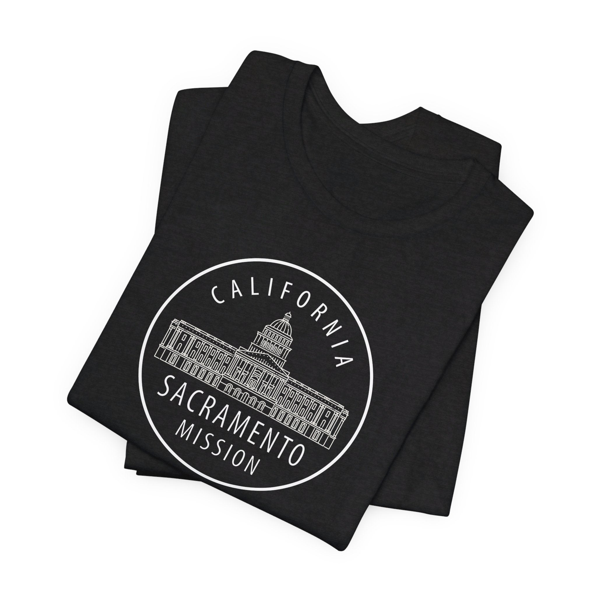 California Sacramento Mission Circular Monochrome Logo T-Shirt - Mission Wishlist - LDS Missionary Gift Store