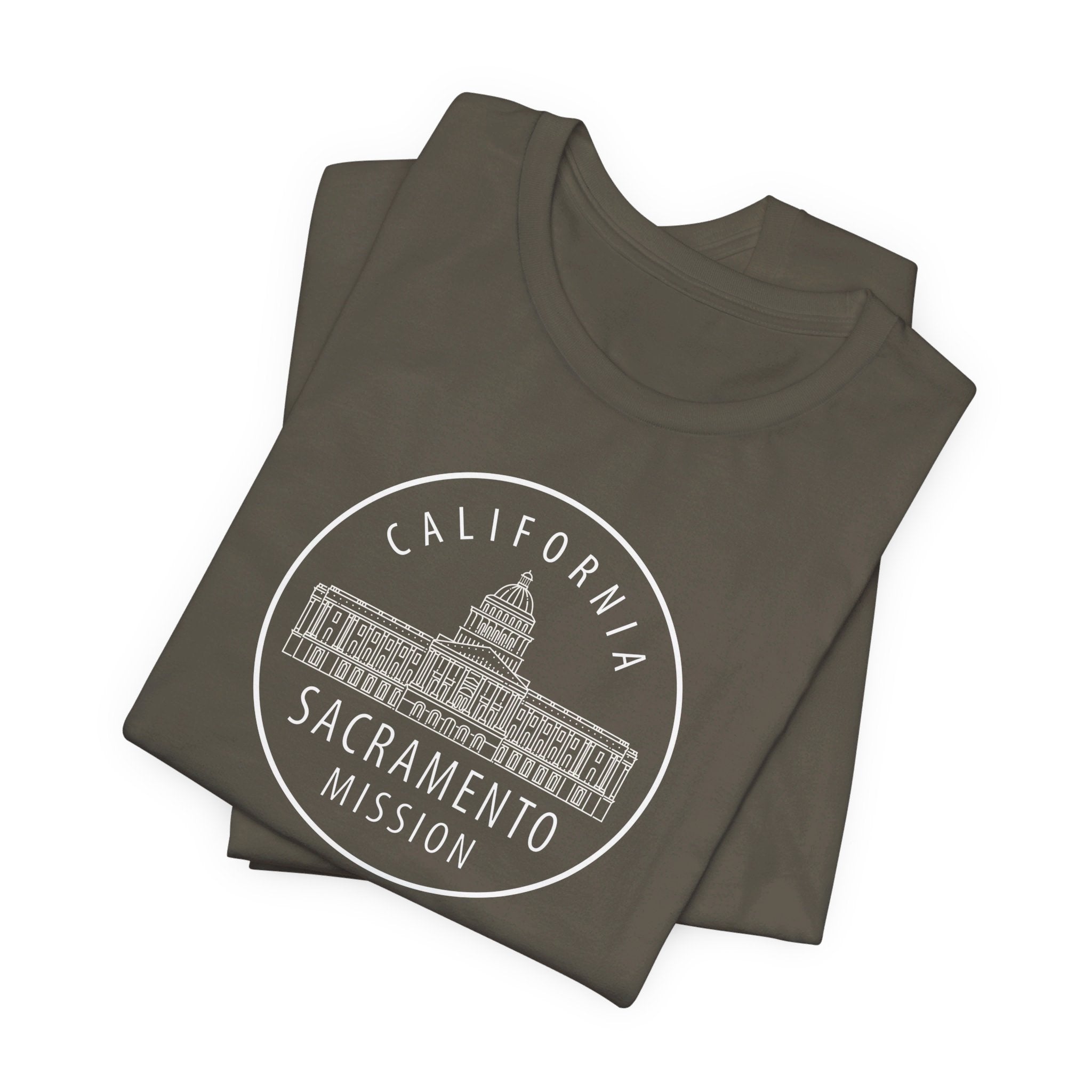 California Sacramento Mission Circular Monochrome Logo T-Shirt - Mission Wishlist - LDS Missionary Gift Store