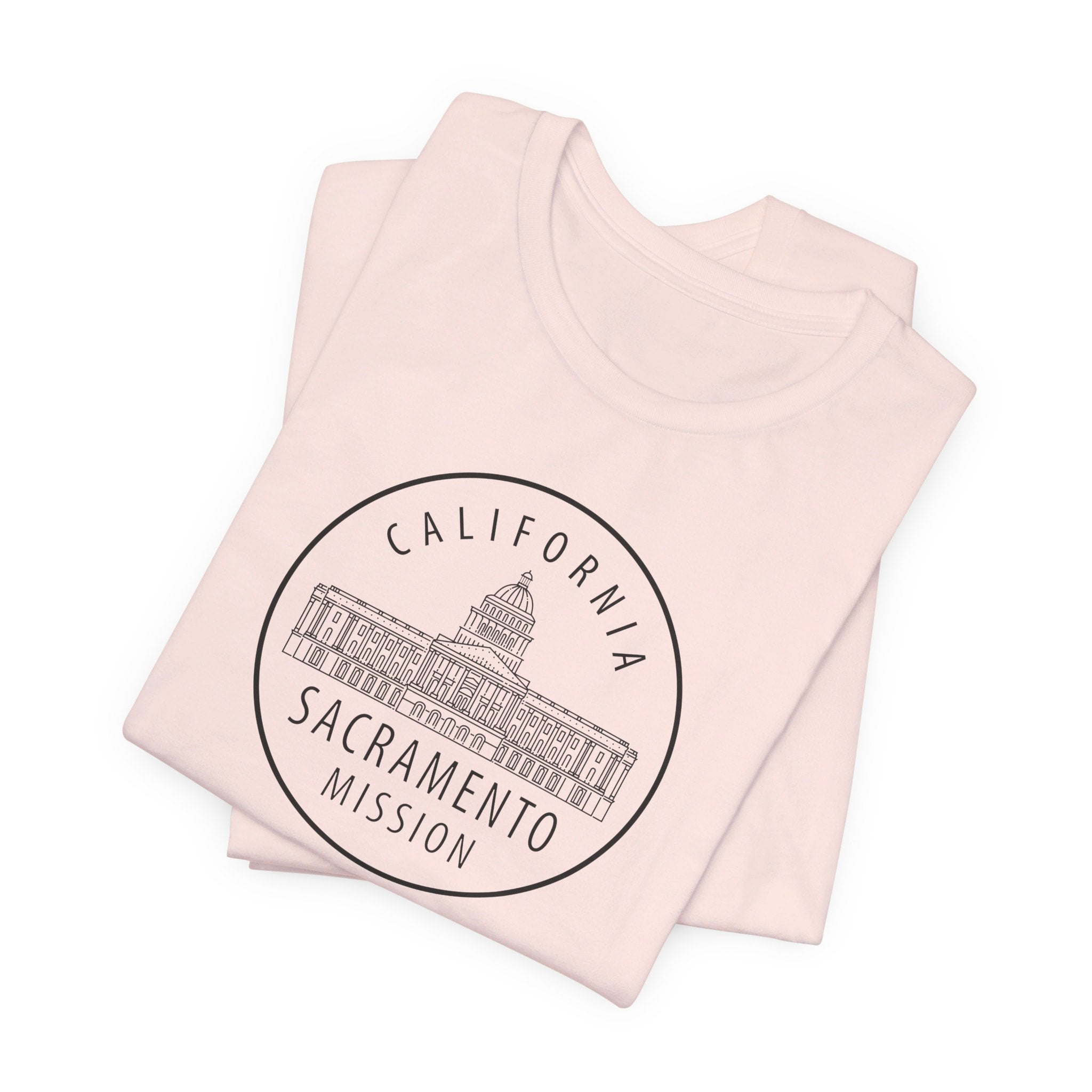 California Sacramento Mission Circular Monochrome Logo T-Shirt - Mission Wishlist - LDS Missionary Gift Store
