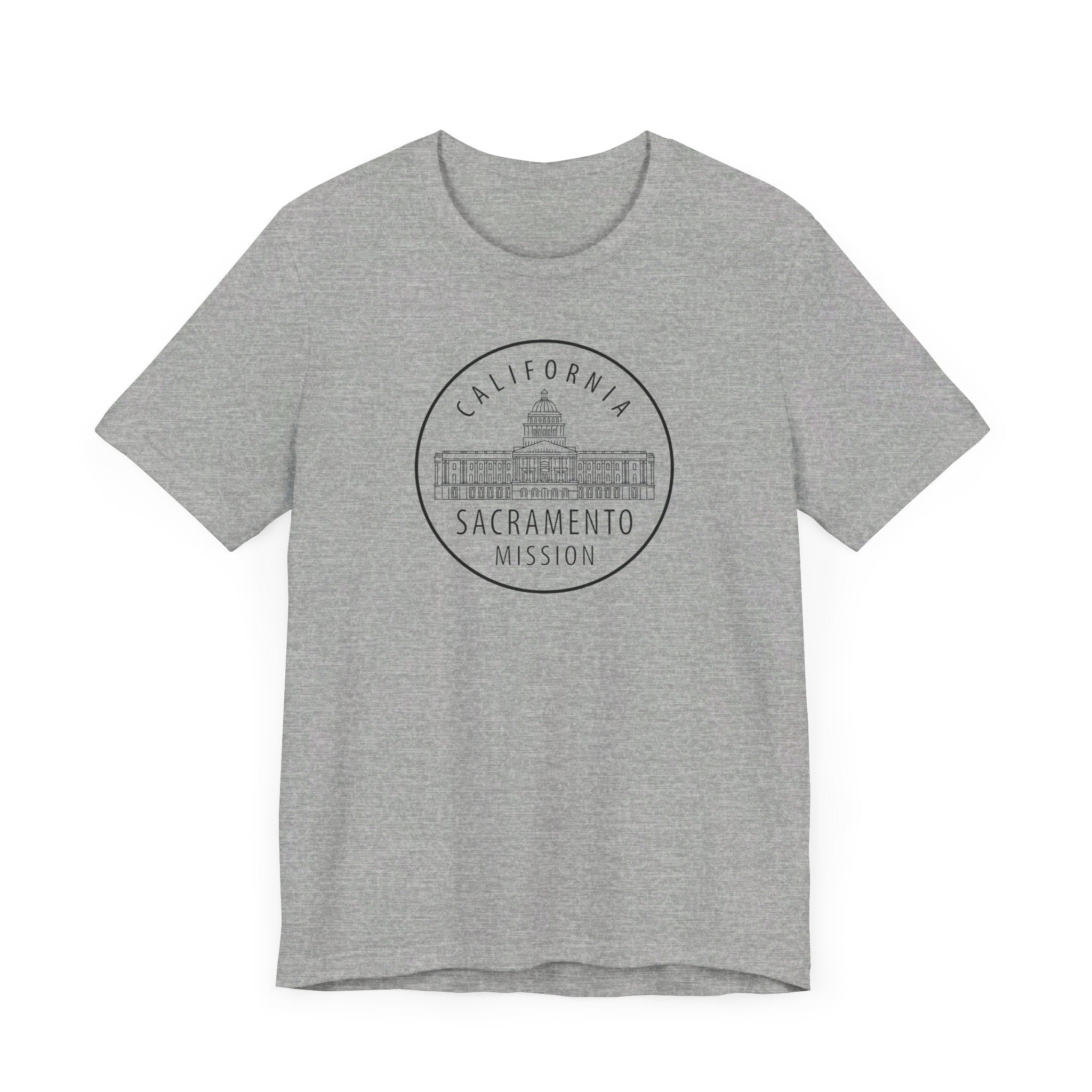 California Sacramento Mission Circular Monochrome Logo T-Shirt - Mission Wishlist - LDS Missionary Gift Store