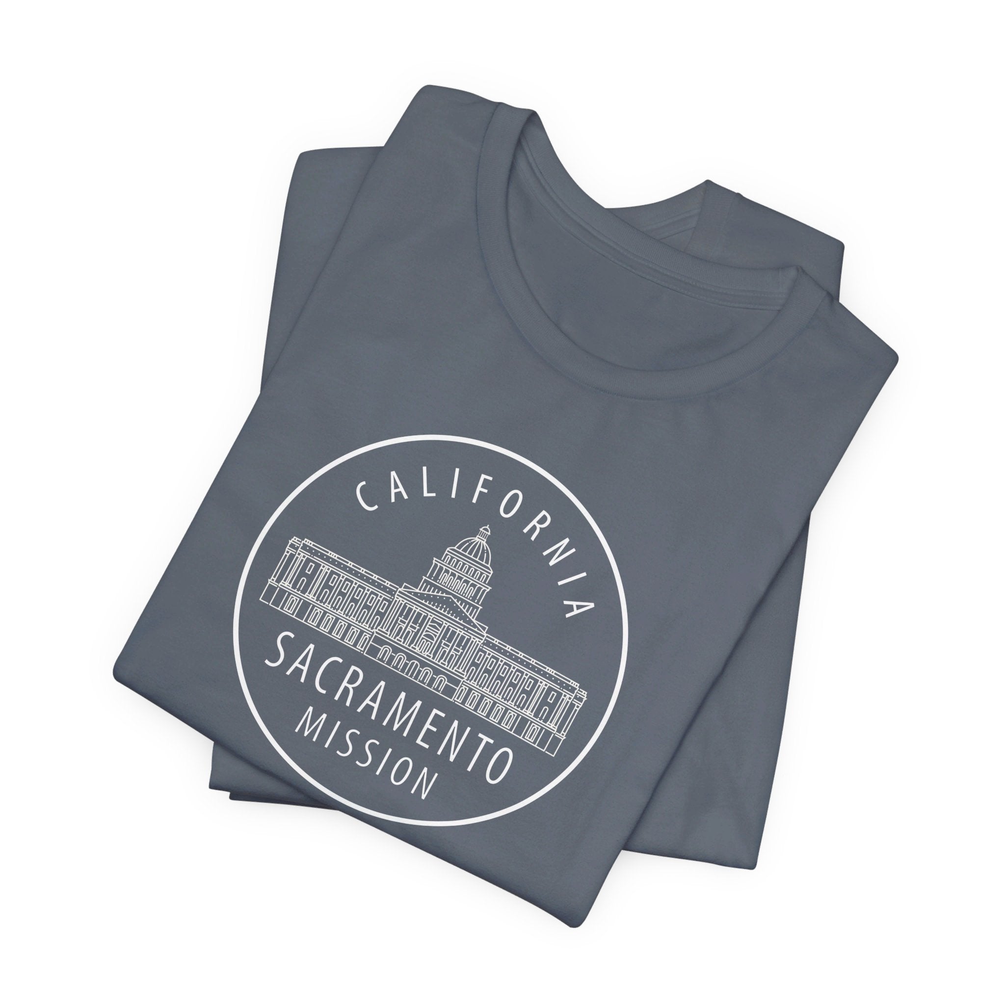 California Sacramento Mission Circular Monochrome Logo T-Shirt - Mission Wishlist - LDS Missionary Gift Store