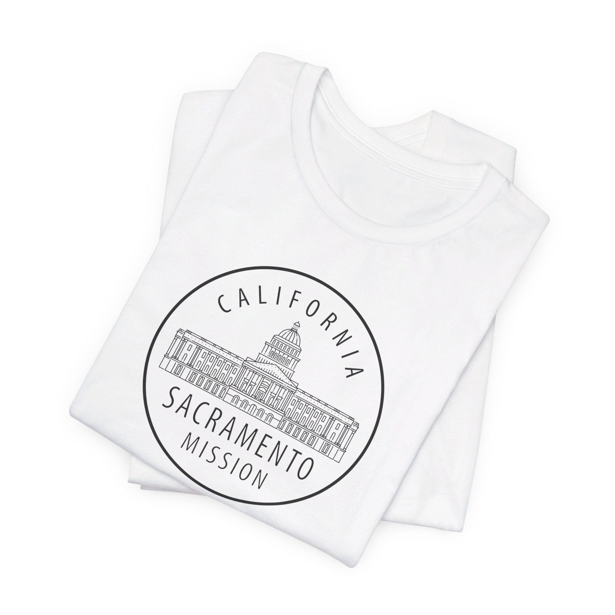 California Sacramento Mission Circular Monochrome Logo T-Shirt - Mission Wishlist - LDS Missionary Gift Store