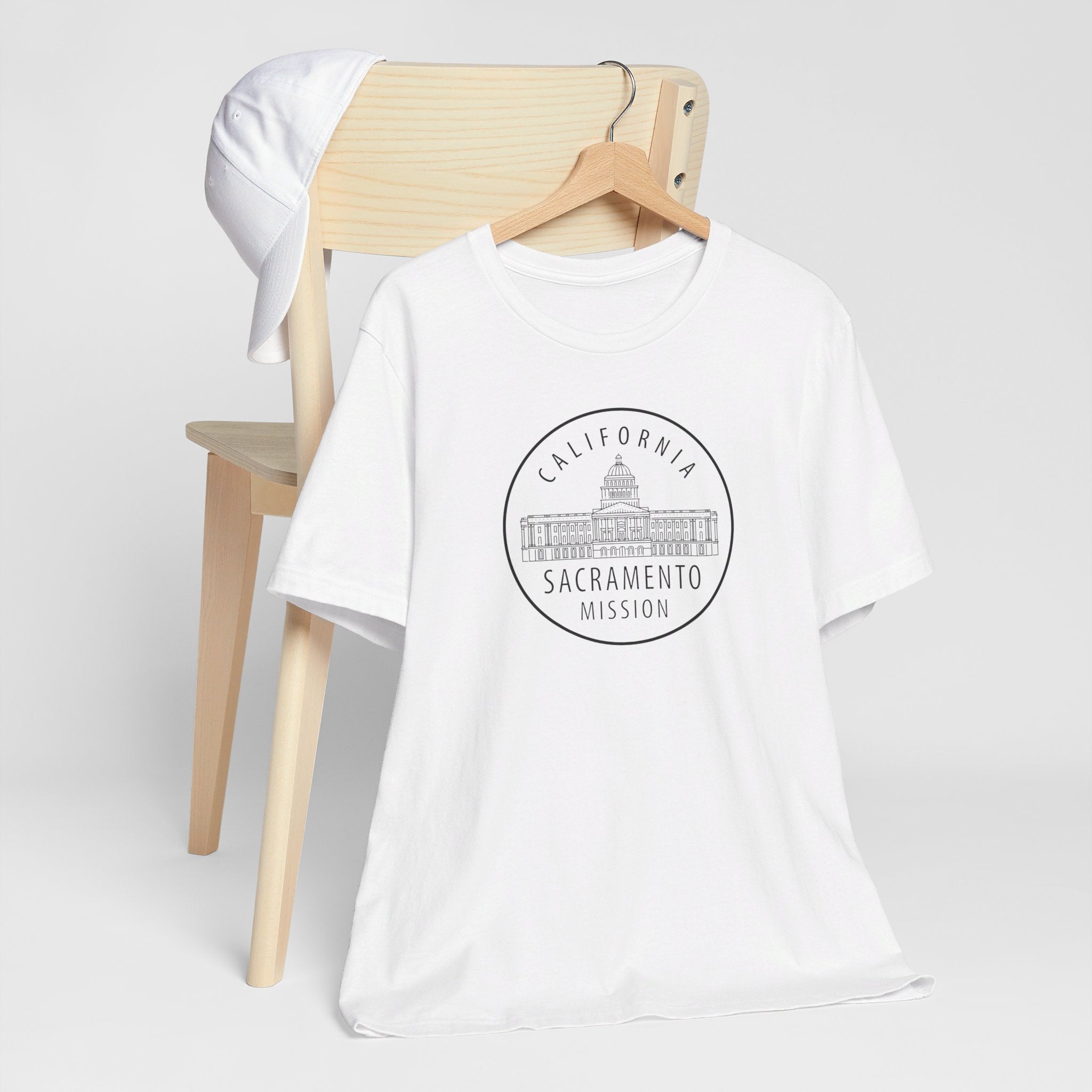 California Sacramento Mission Circular Monochrome Logo T-Shirt - Mission Wishlist - LDS Missionary Gift Store