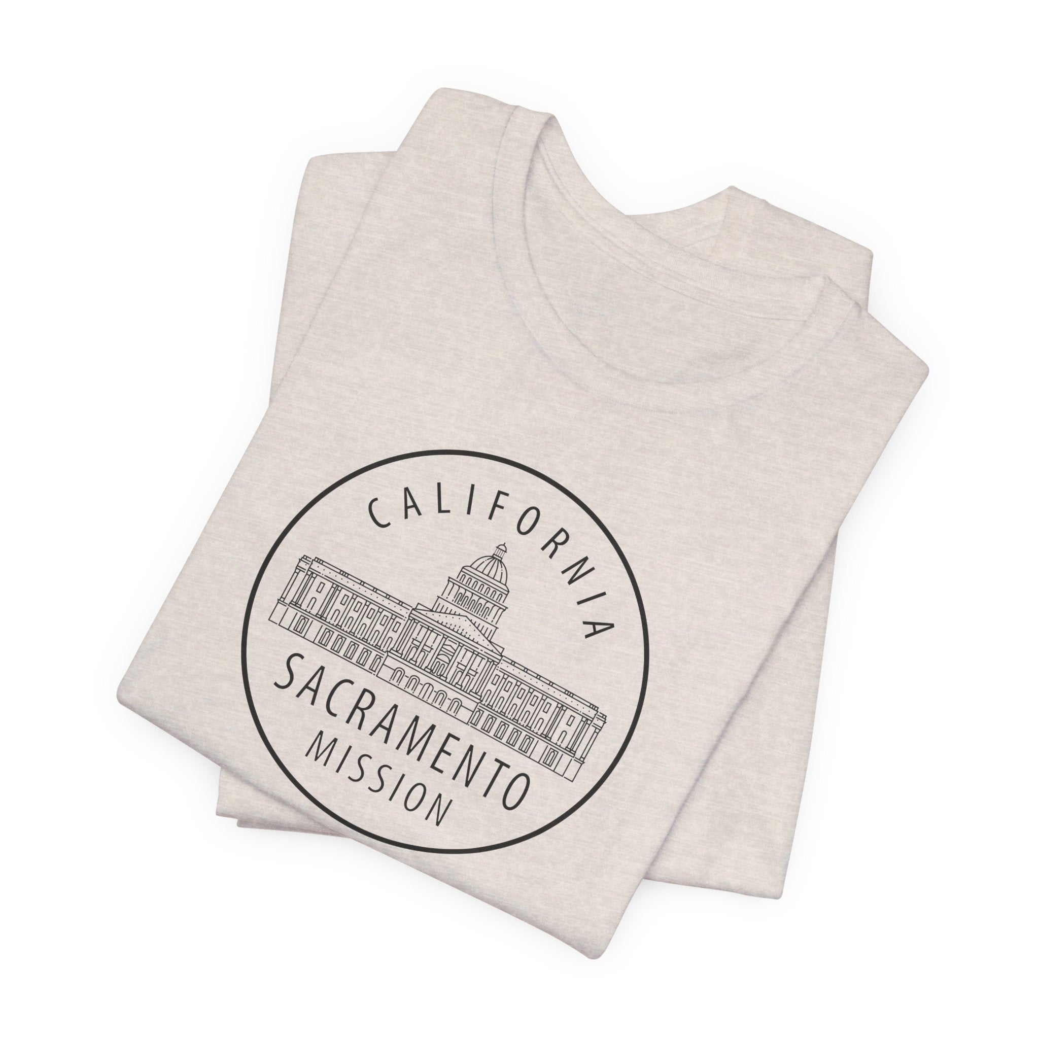 California Sacramento Mission Circular Monochrome Logo T-Shirt - Mission Wishlist - LDS Missionary Gift Store