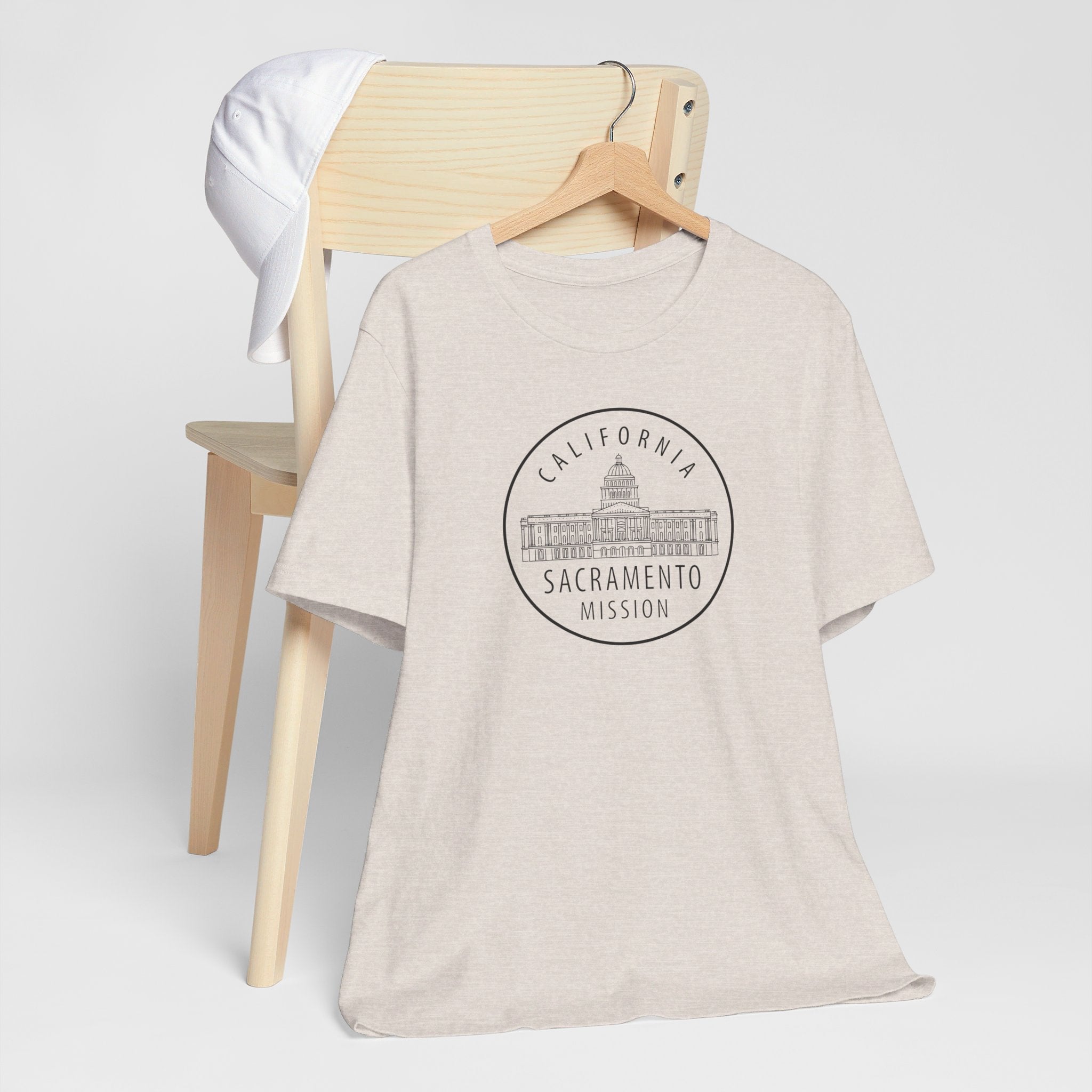 California Sacramento Mission Circular Monochrome Logo T-Shirt - Mission Wishlist - LDS Missionary Gift Store