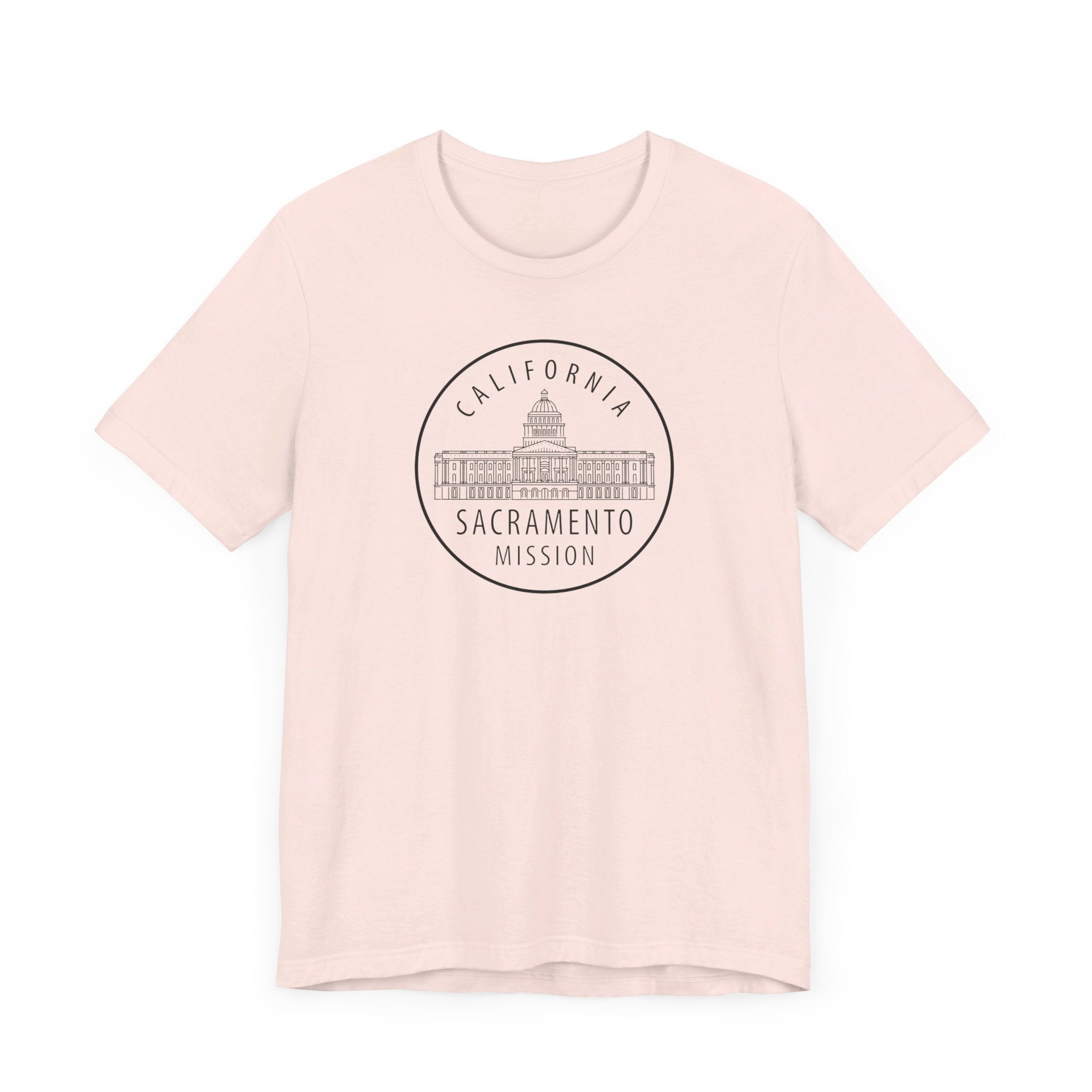 California Sacramento Mission Circular Monochrome Logo T-Shirt - Mission Wishlist - LDS Missionary Gift Store