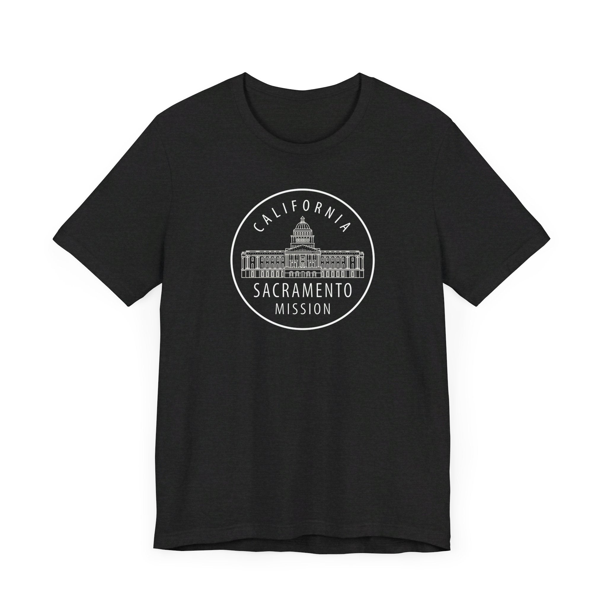 California Sacramento Mission Circular Monochrome Logo T-Shirt - Mission Wishlist - LDS Missionary Gift Store