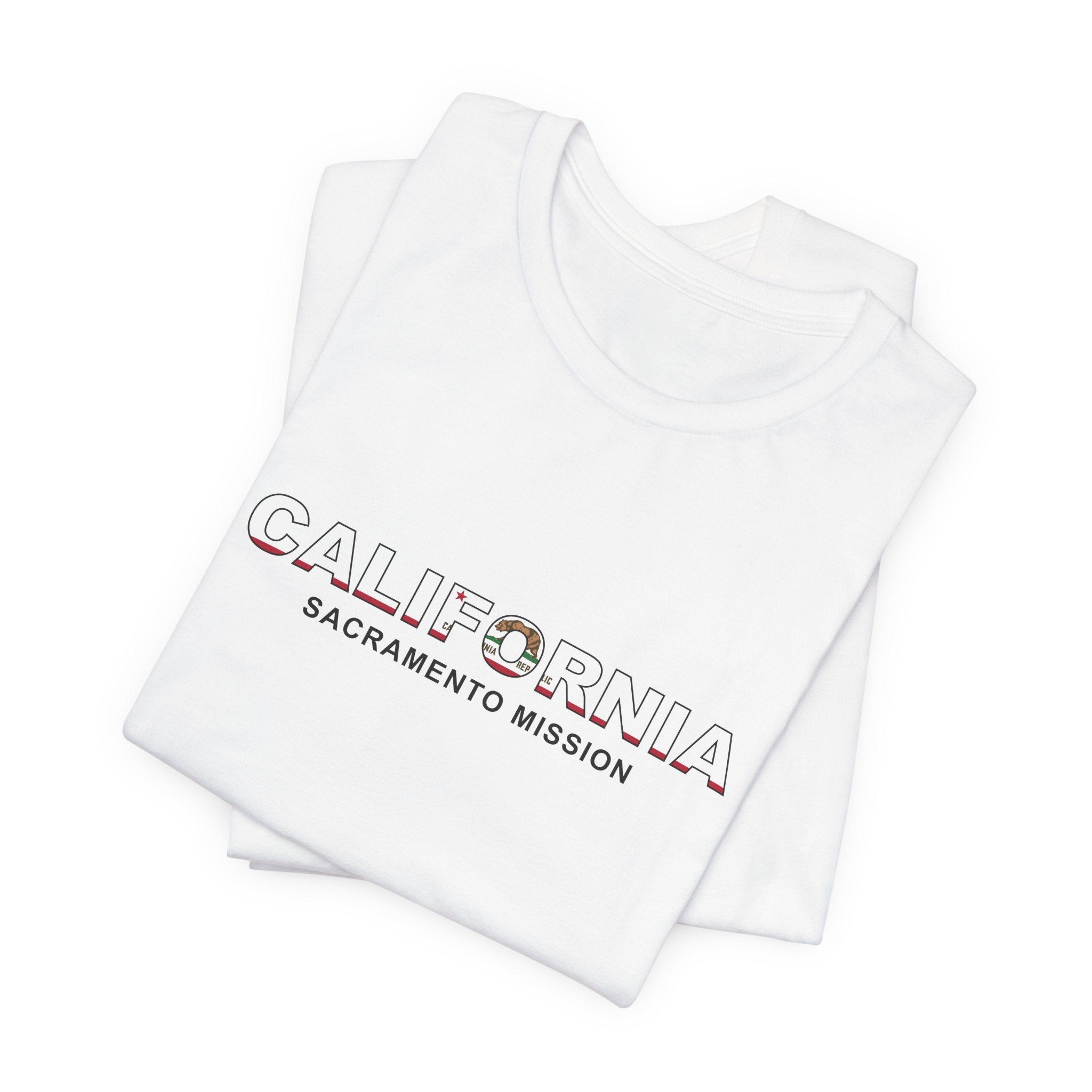 California Sacramento Mission Flag Title T-shirt - Mission Wishlist - LDS Missionary Gift Store