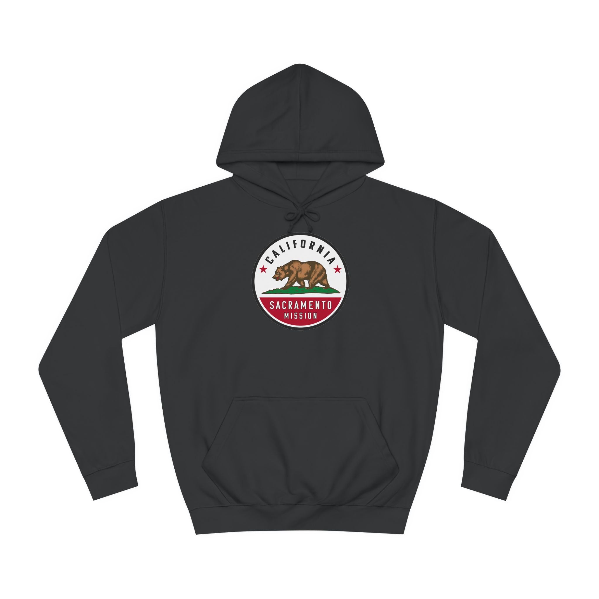 California Sacramento Mission State Flag Logo (White Border) College Hoodie