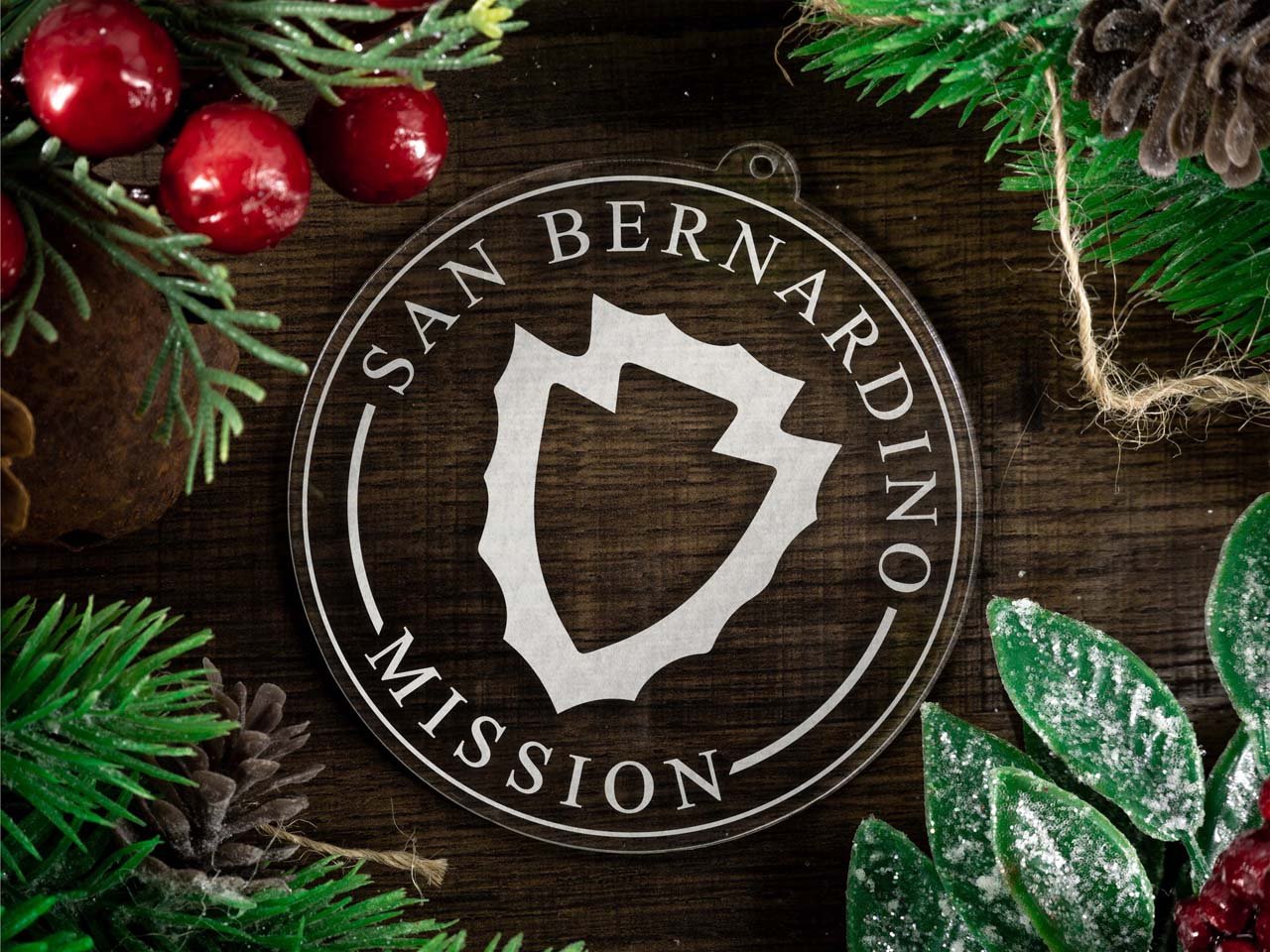 California San Bernardino Mission Christmas Ornament - Latter-Day Saint LDS Missionary Gift - Book of Mormon