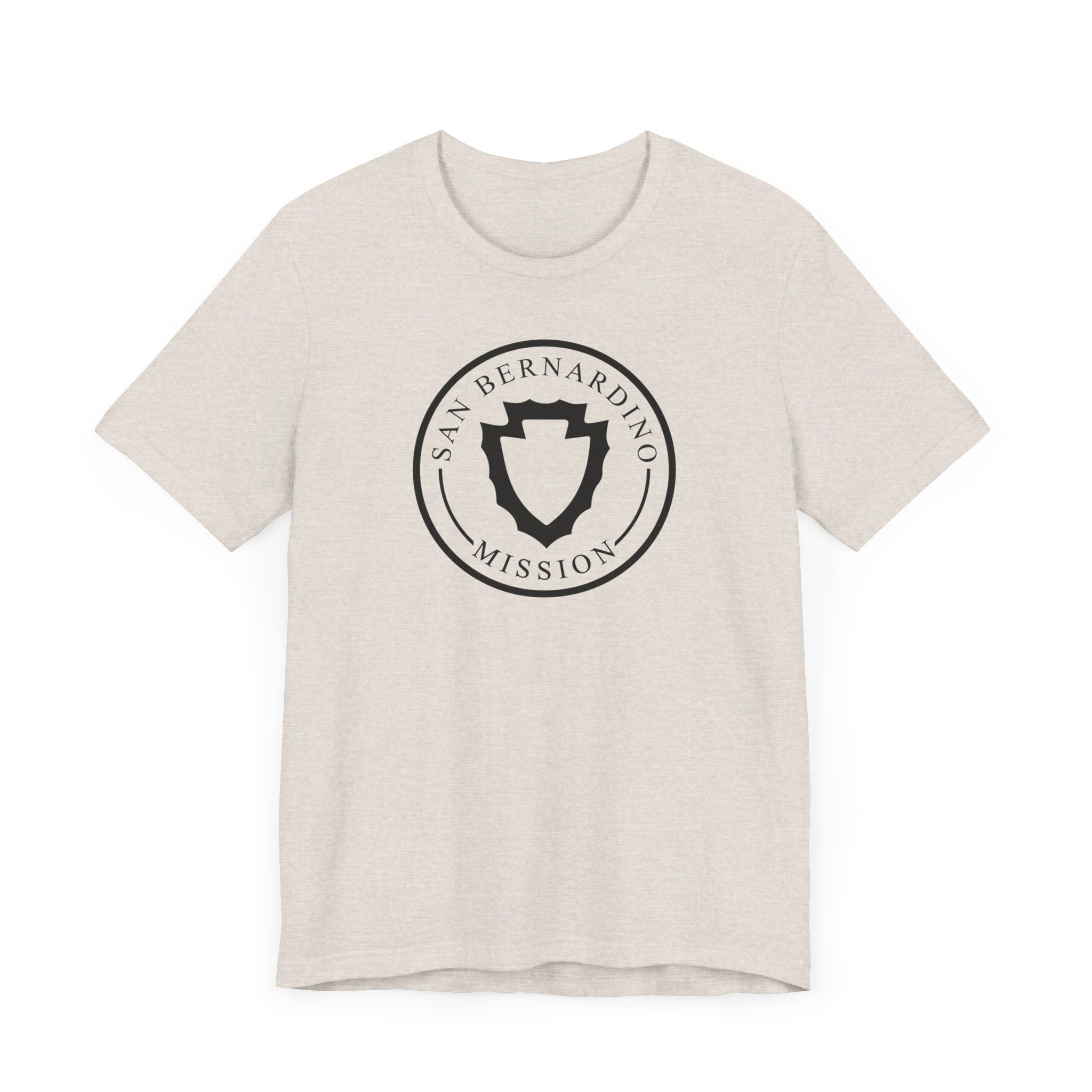 California San Bernardino Mission Circular Monochrome Logo T-Shirt - Mission Wishlist - LDS Missionary Gift Store