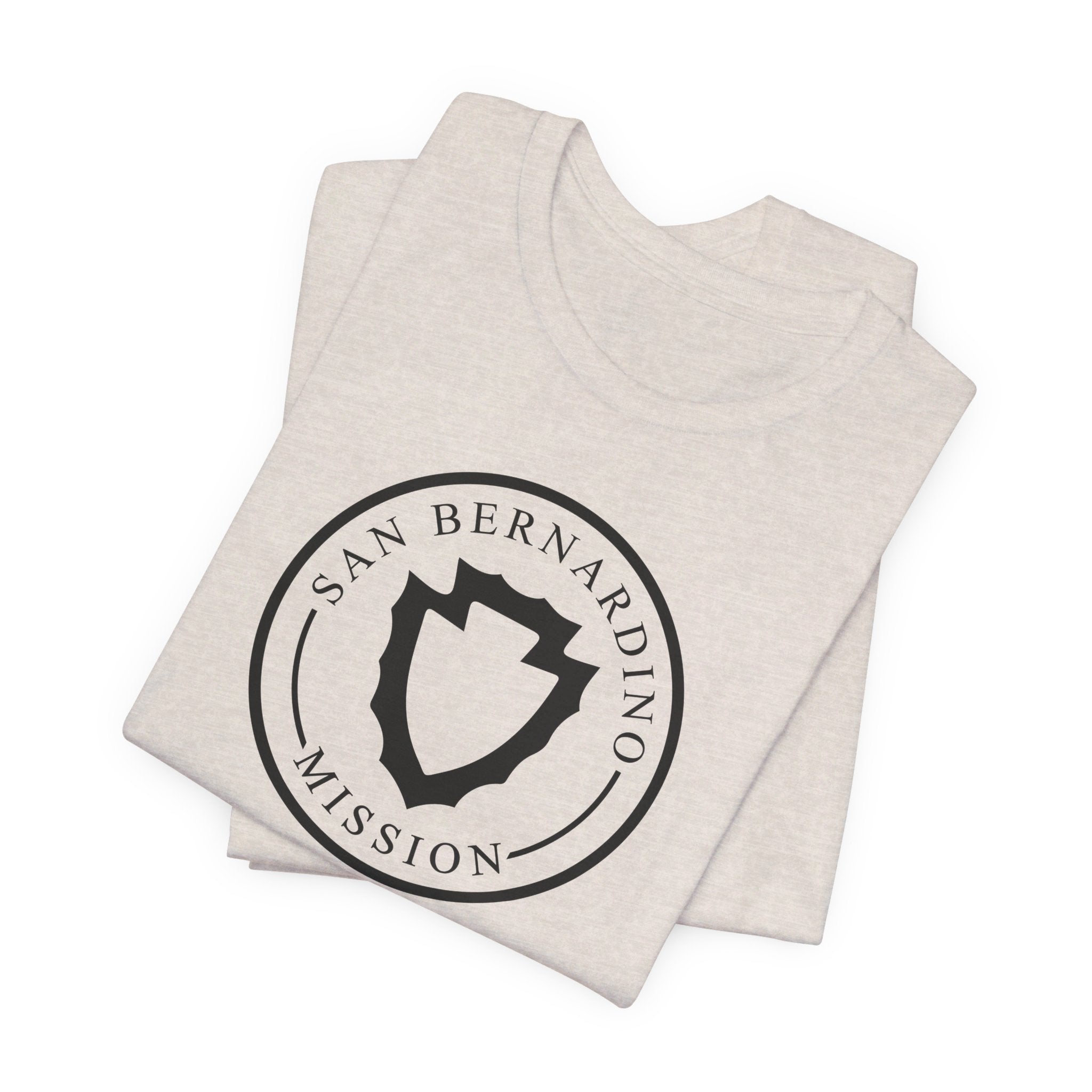 California San Bernardino Mission Circular Monochrome Logo T-Shirt - Mission Wishlist - LDS Missionary Gift Store