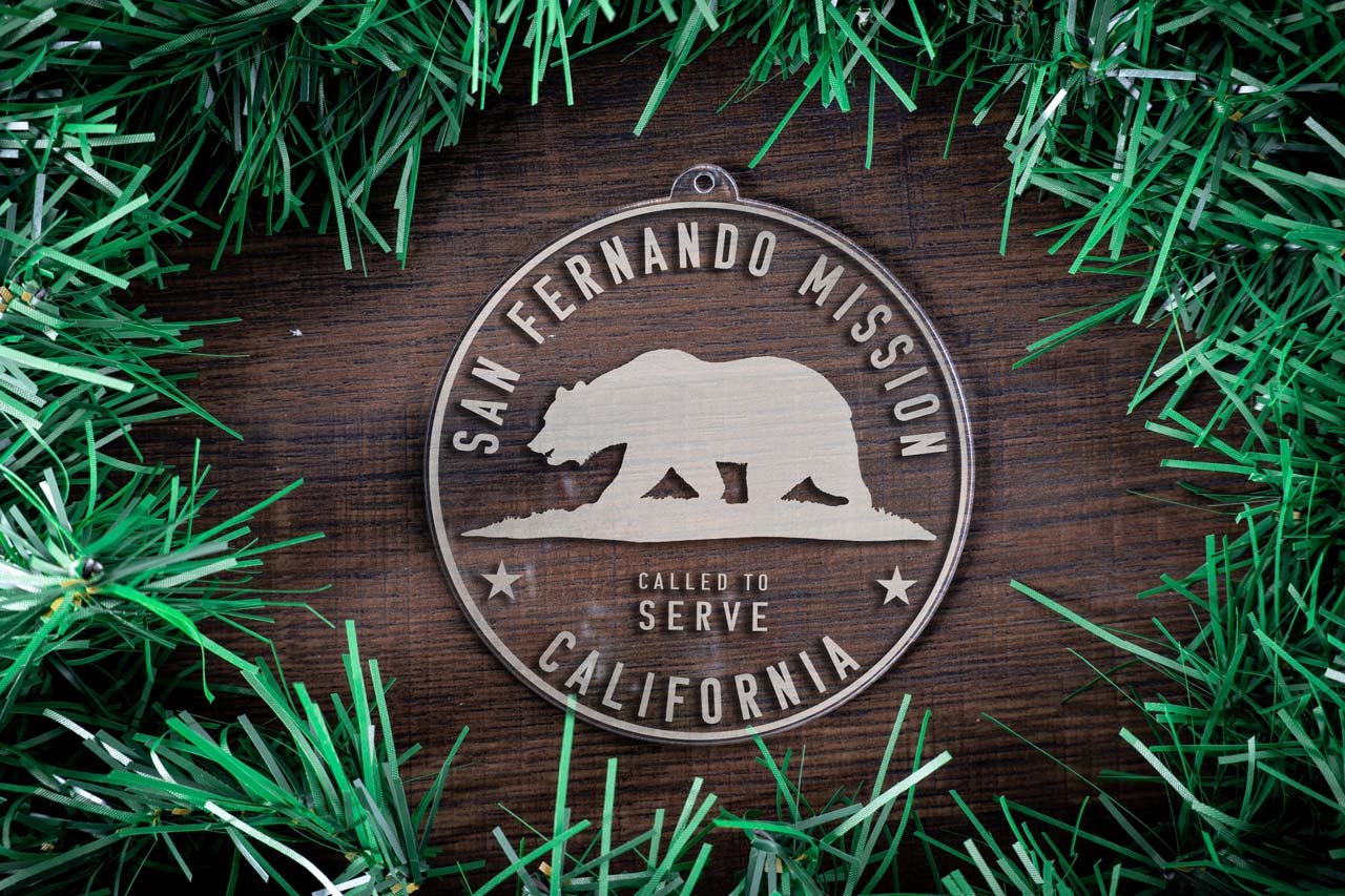 California San Fernando Mission Christmas Ornament - Latter-Day Saint LDS Missionary Gift - Book of Mormon