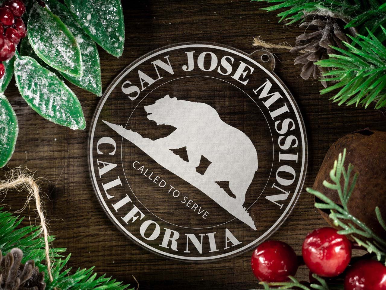 California San Jose Mission Christmas Ornament - Latter-Day Saint LDS Missionary Gift - Book of Mormon