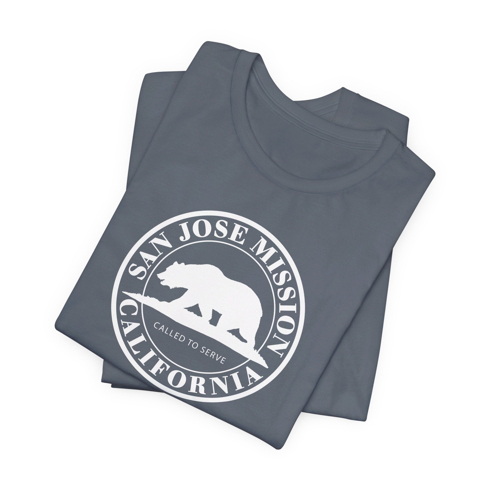 California San Jose Mission Circular Monochrome Logo T-Shirt - Latter-Day Saint LDS Missionary Gift - Book of Mormon